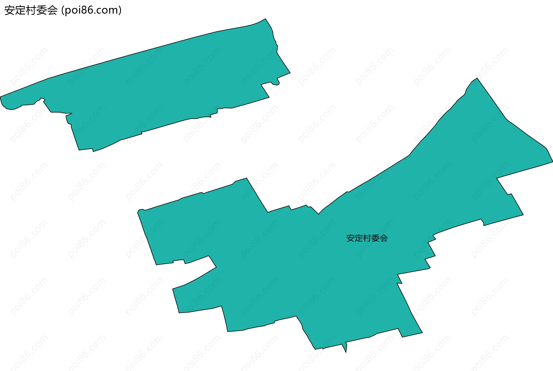 安定村委会边界地图