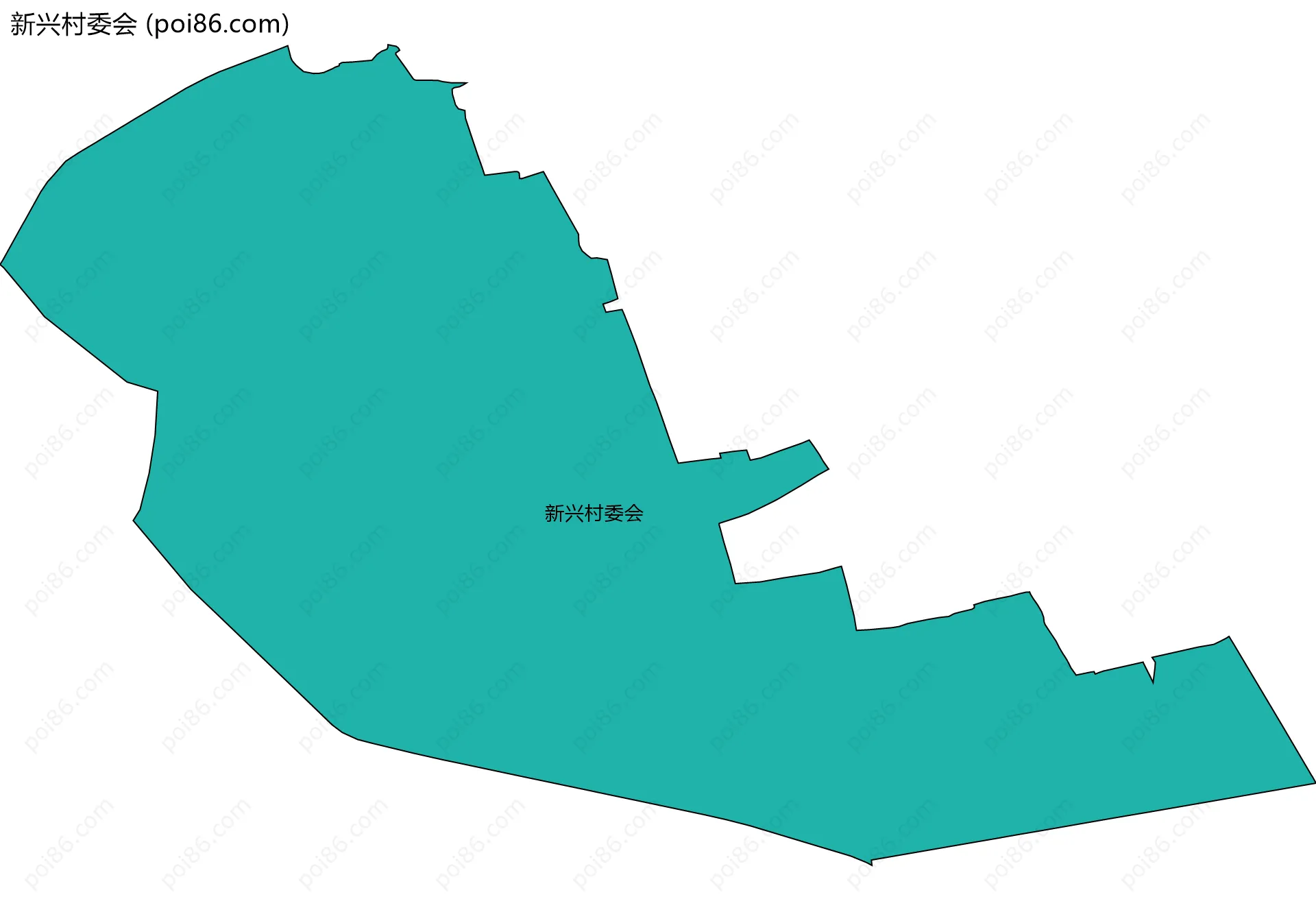 新兴村委会边界地图