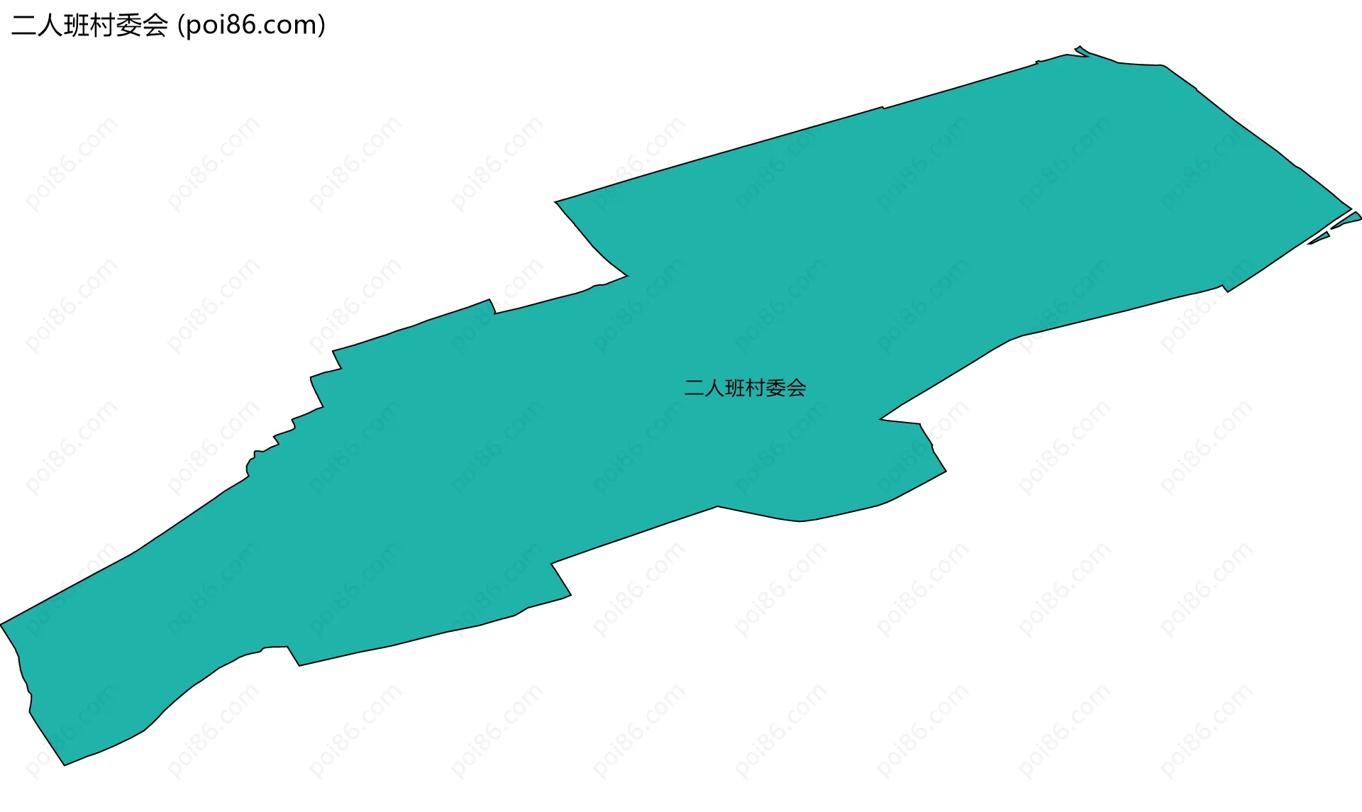 二人班村委会边界地图