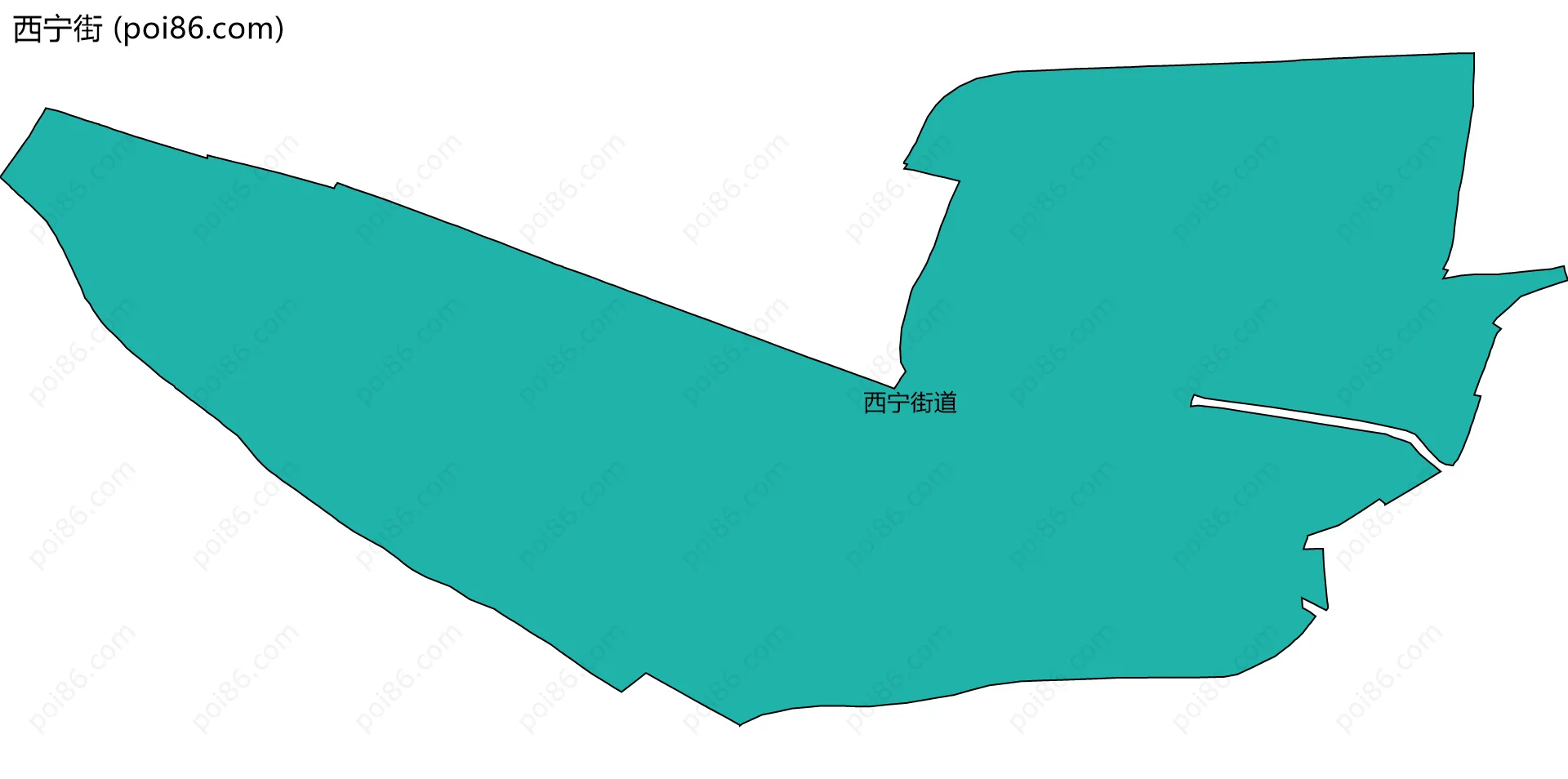 西宁街边界地图(五级行政区划)