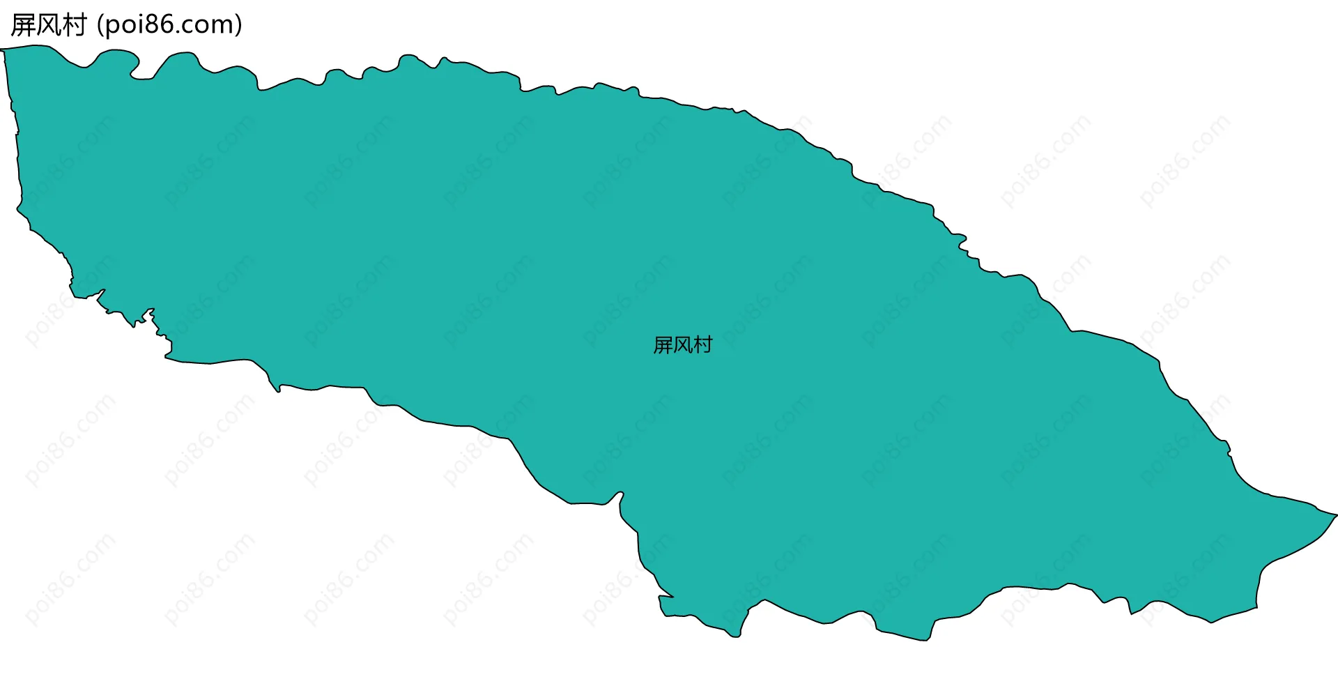 屏风村边界地图