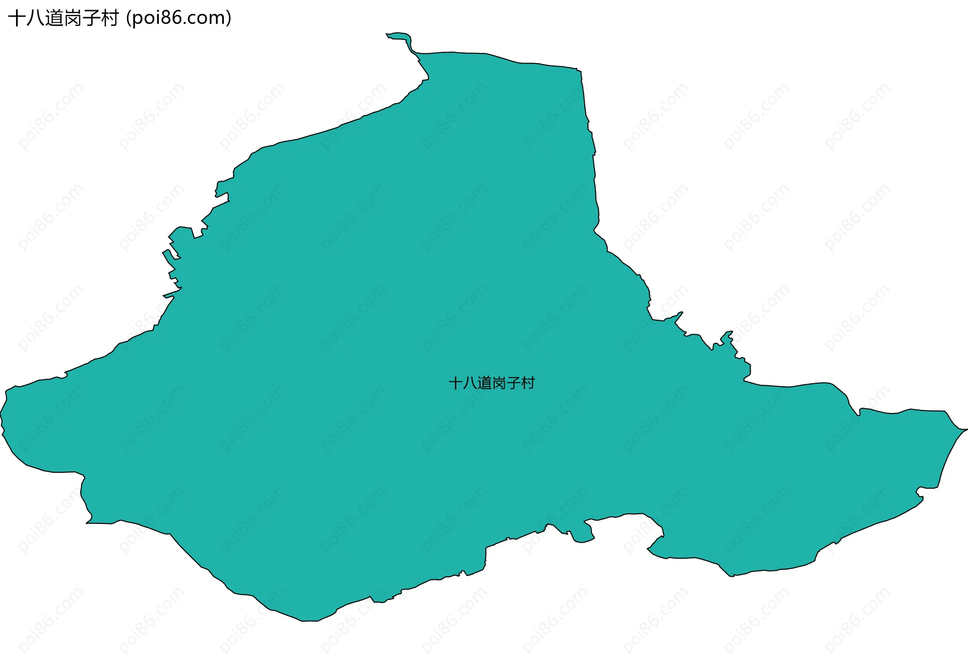 十八道岗子村边界地图