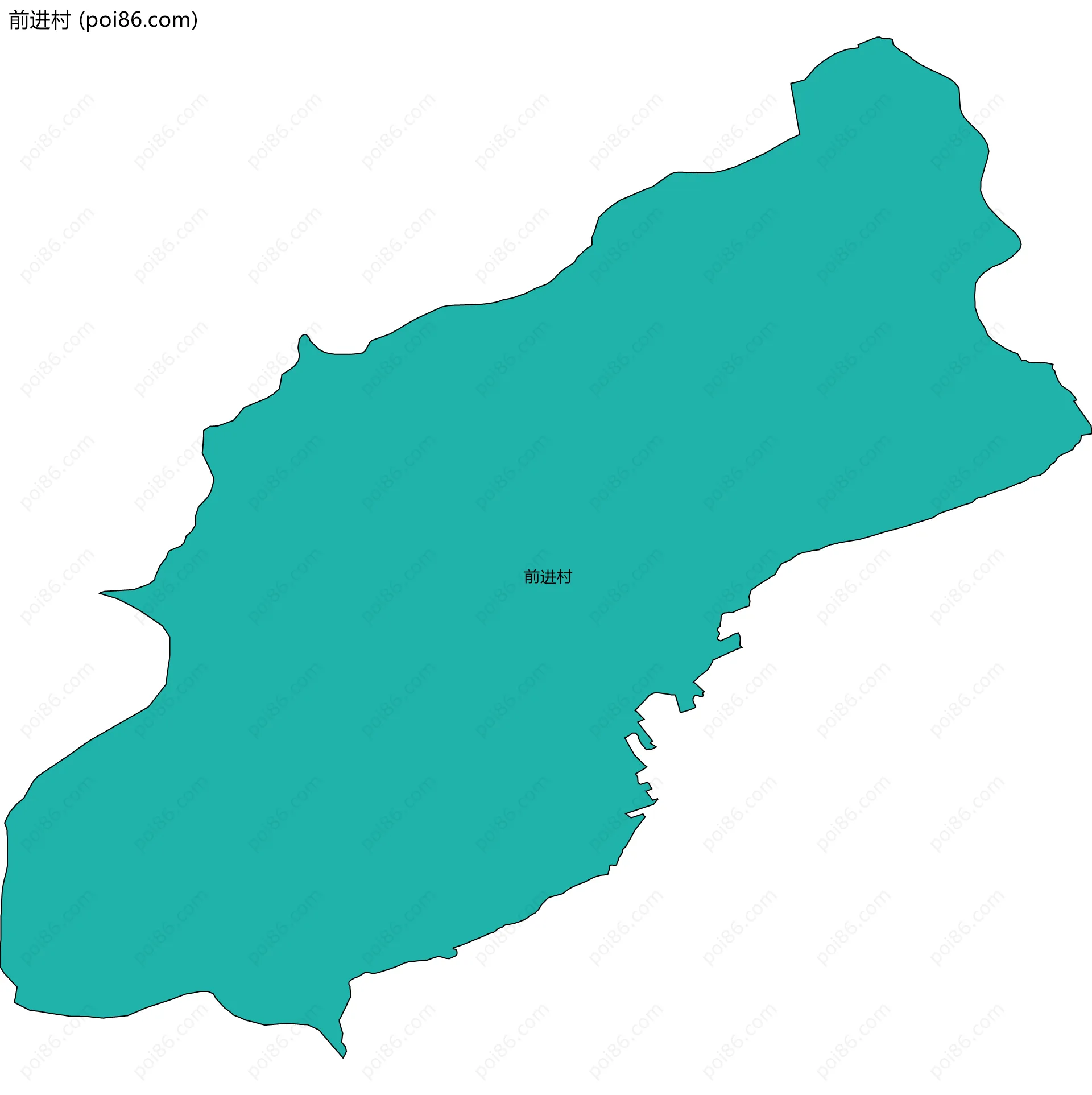 前进村边界地图