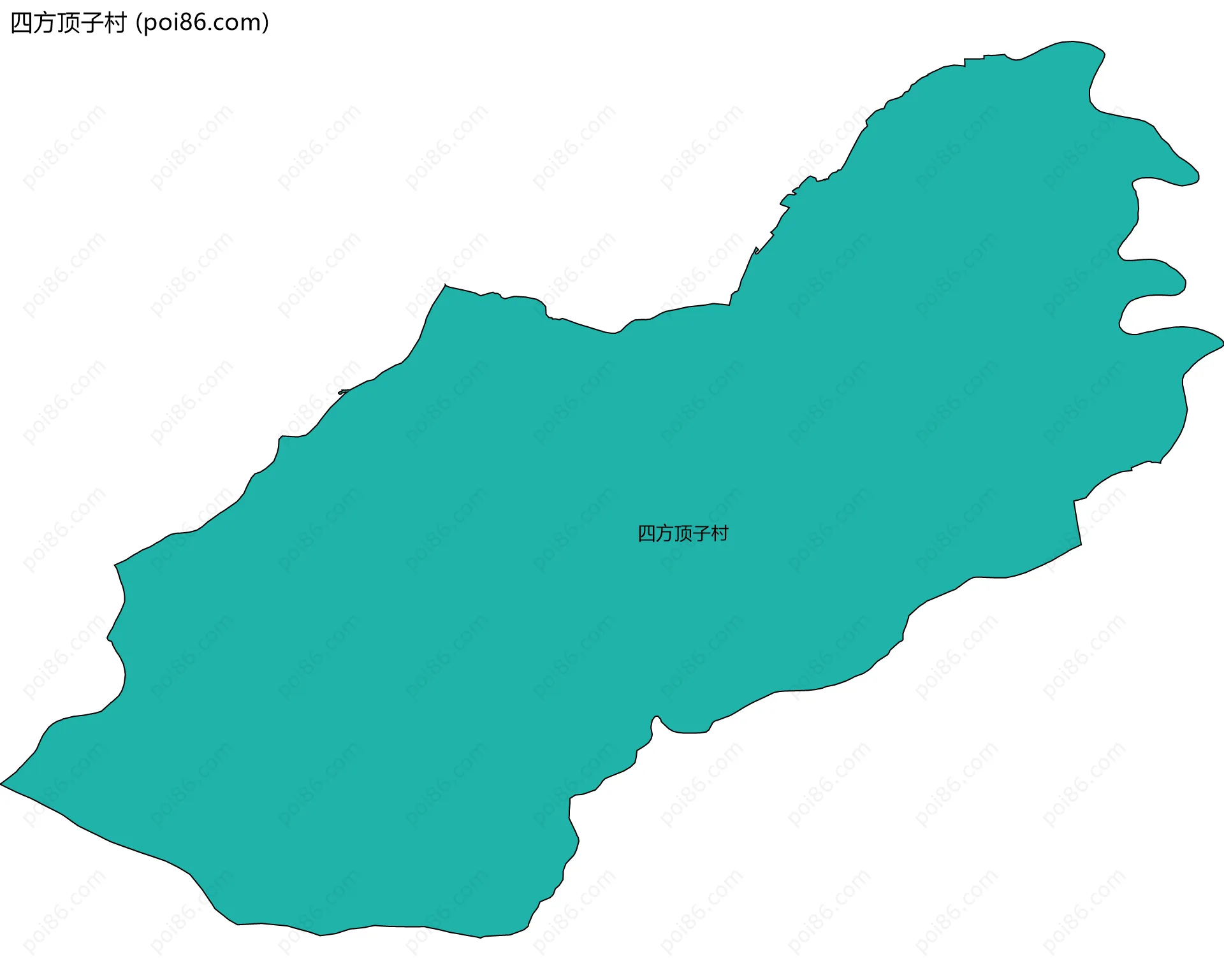 四方顶子村边界地图