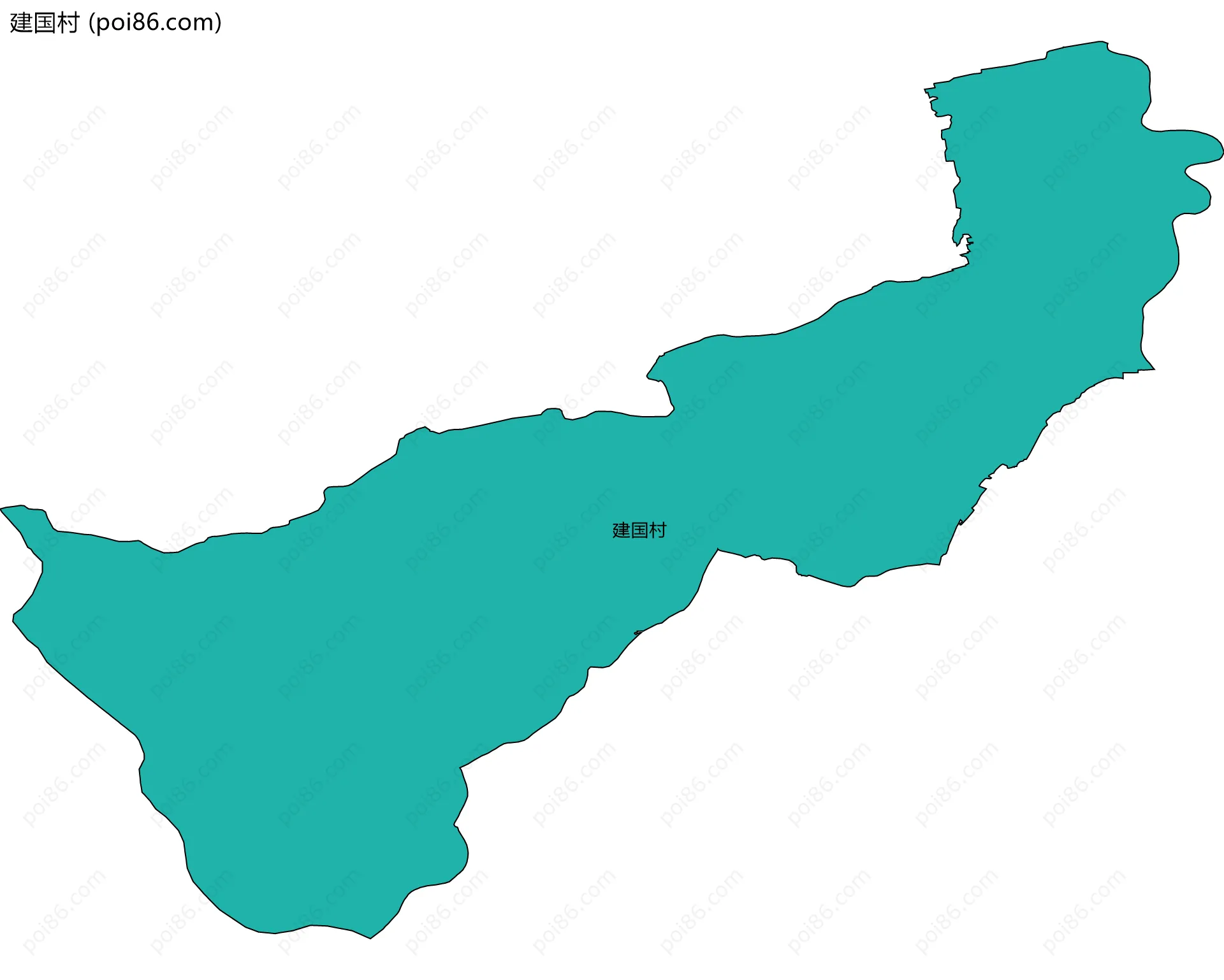 建国村边界地图