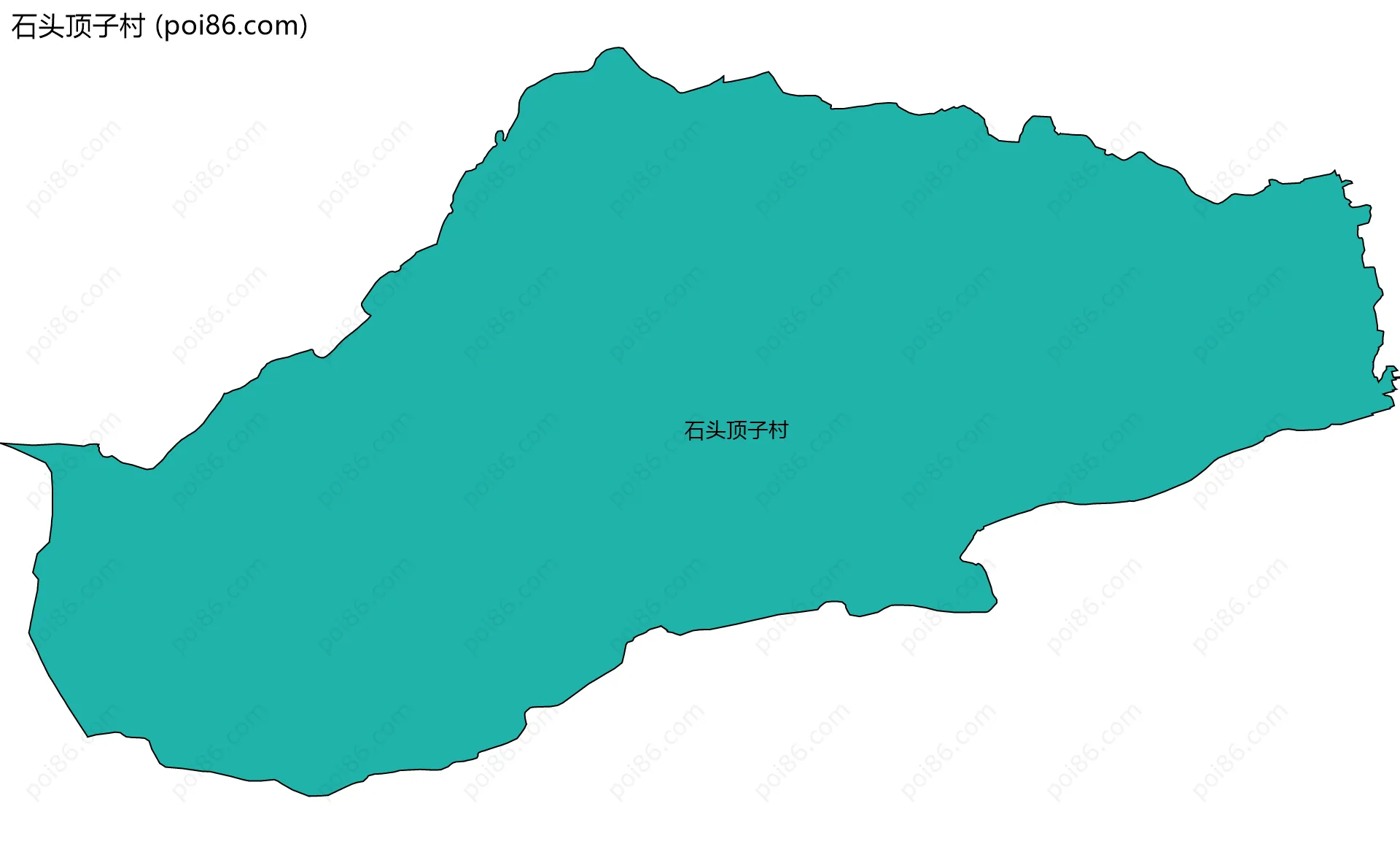 石头顶子村边界地图