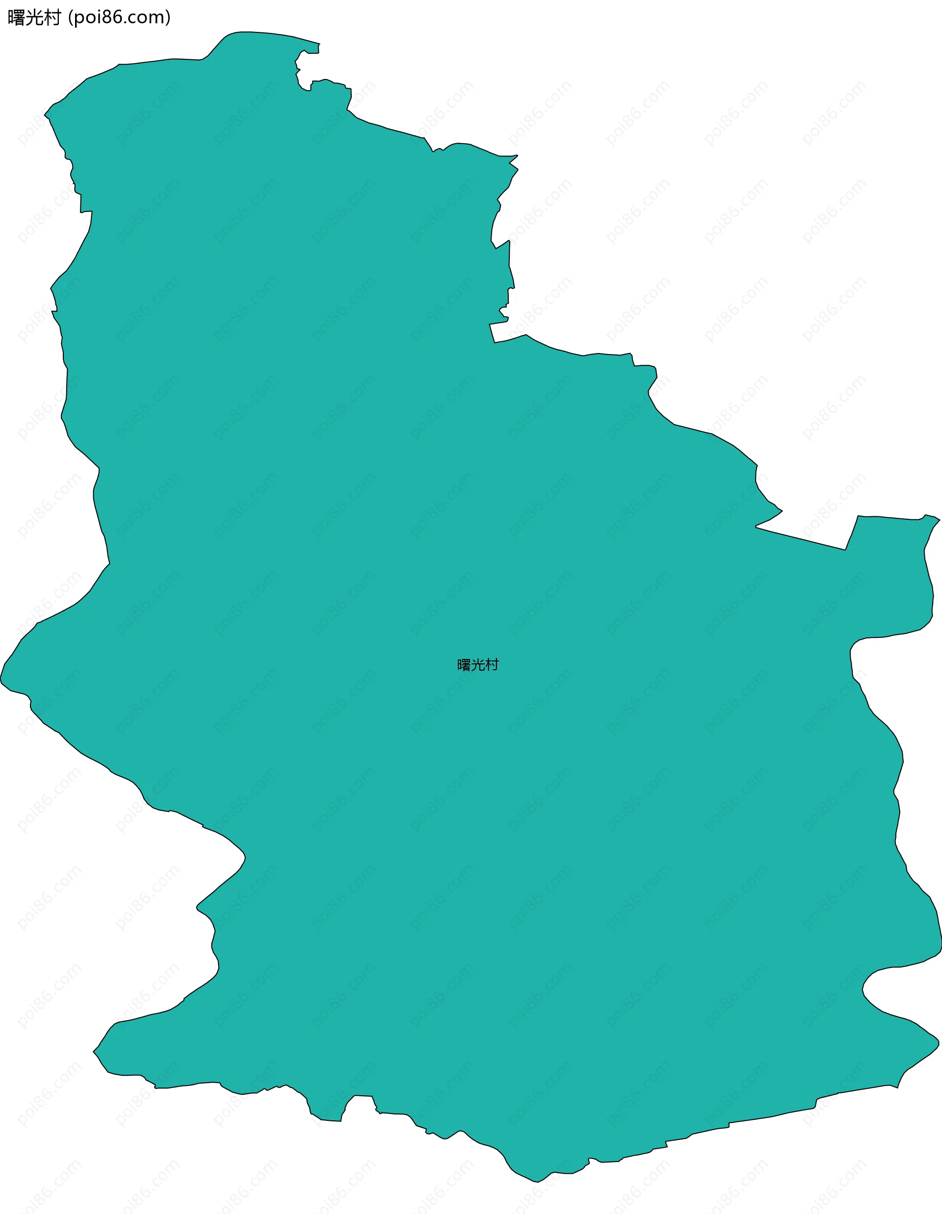 曙光村边界地图