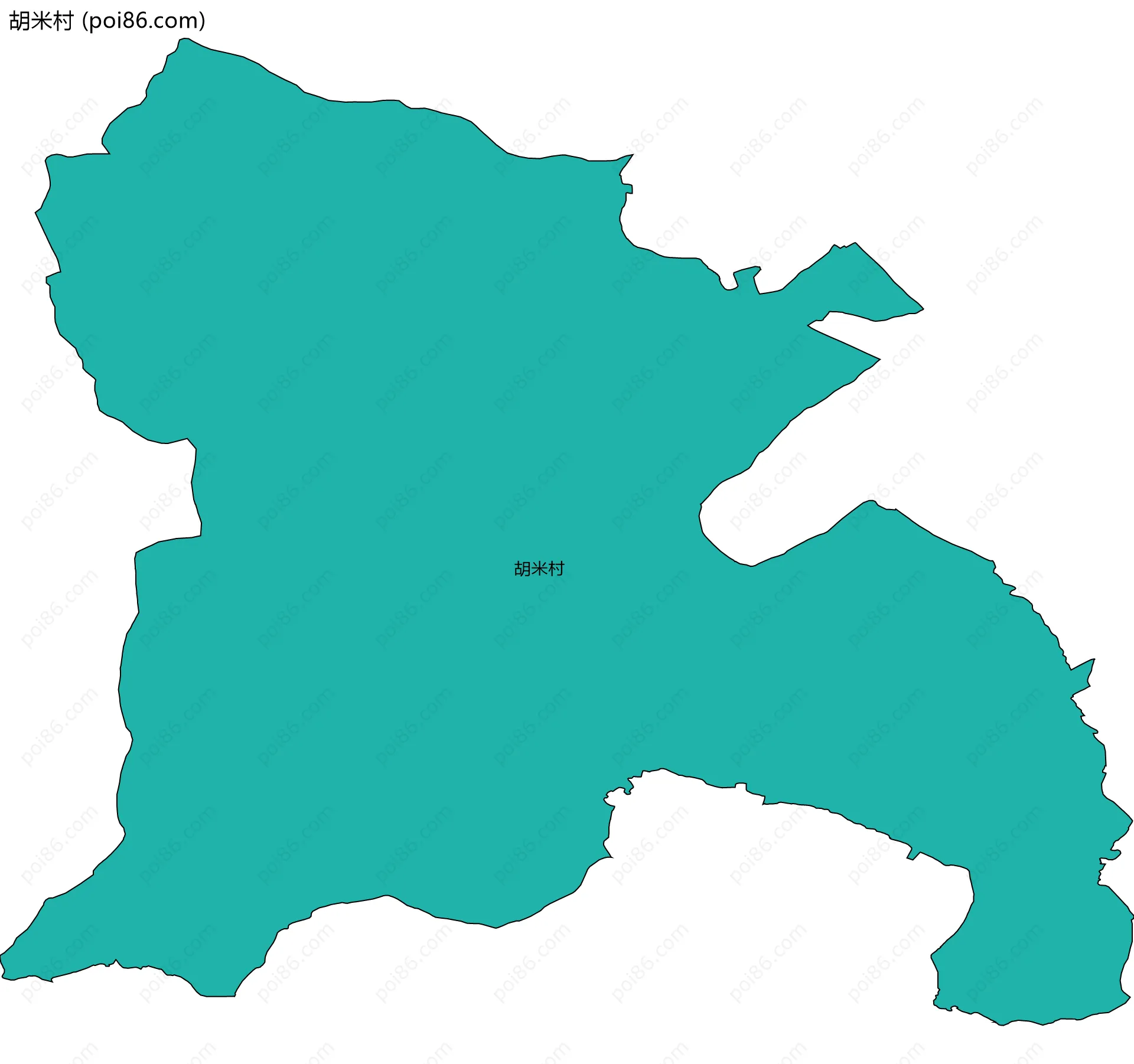 胡米村边界地图