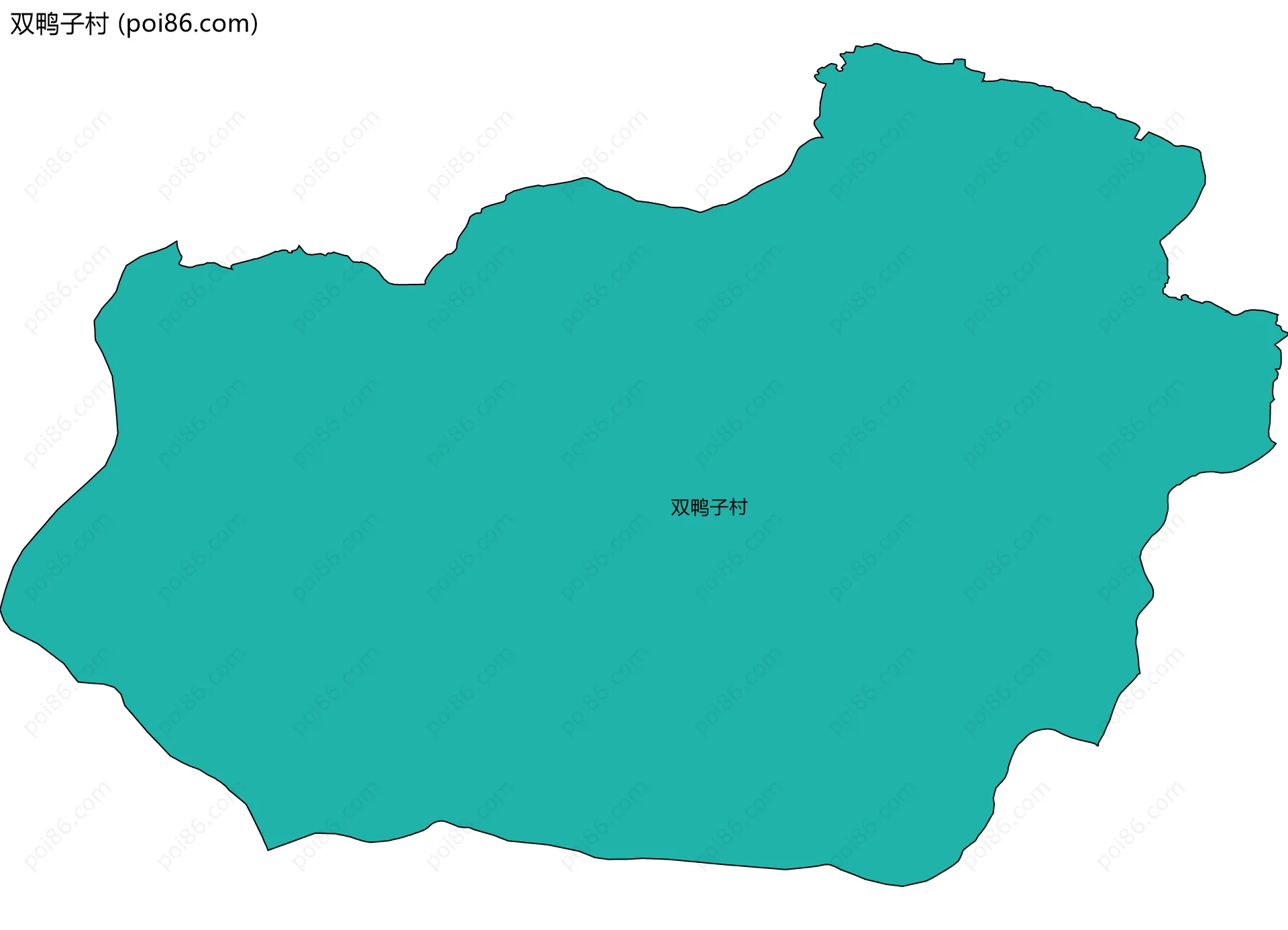 双鸭子村边界地图