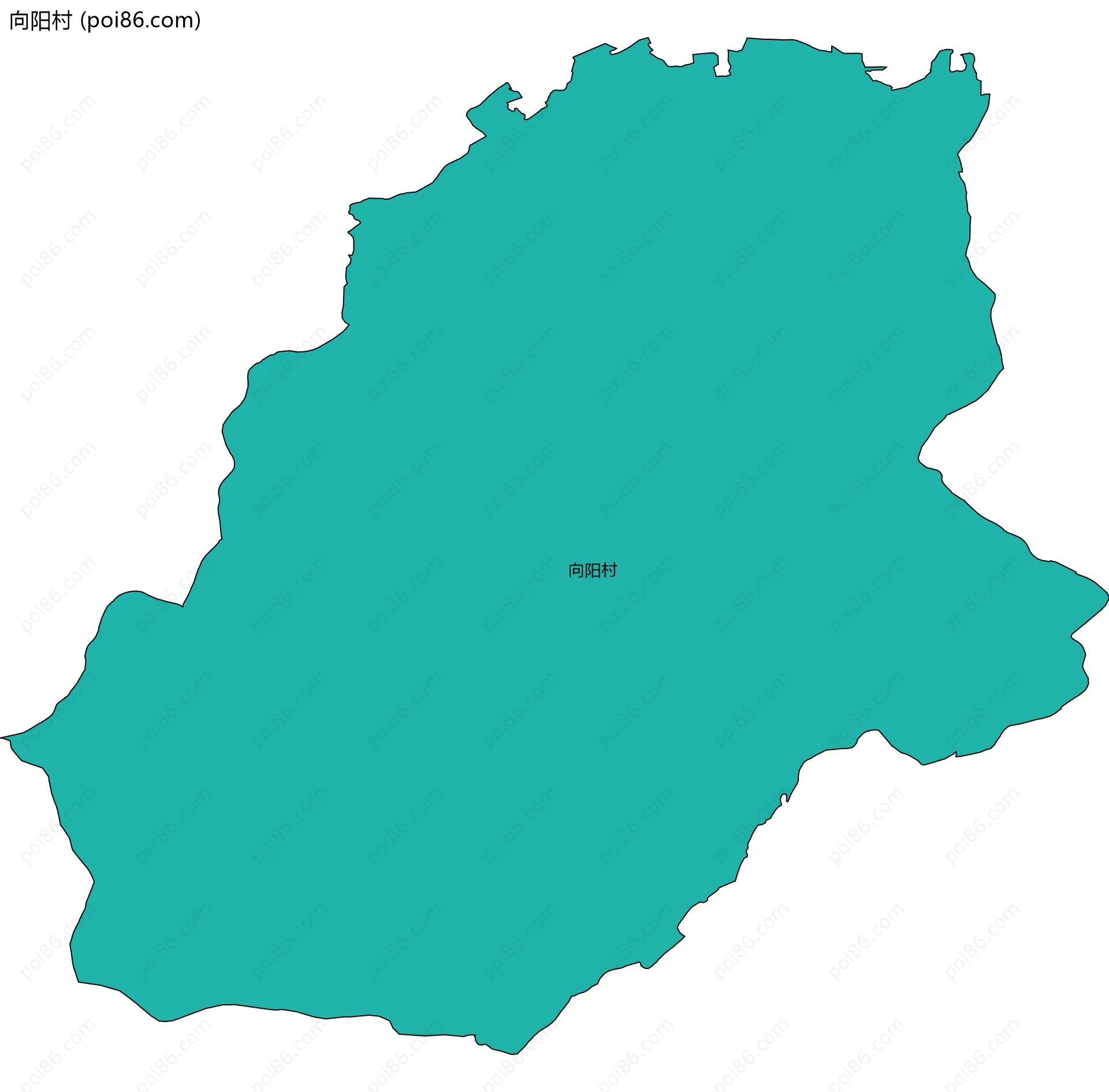 向阳村边界地图