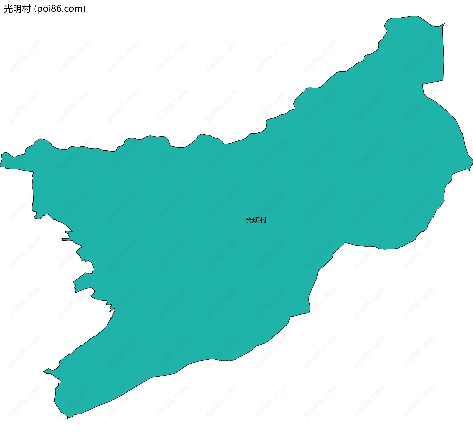 光明村边界地图