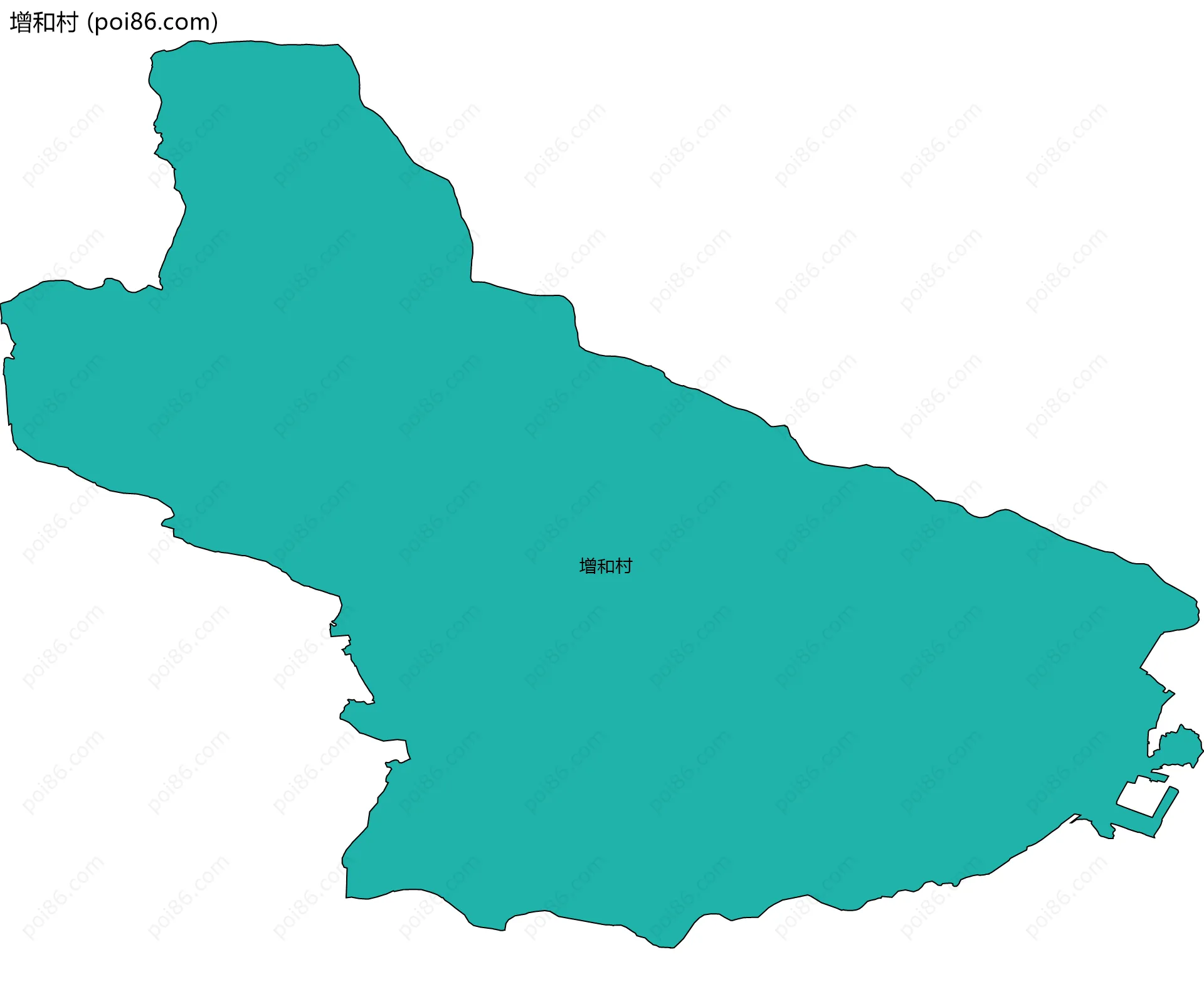 增和村边界地图