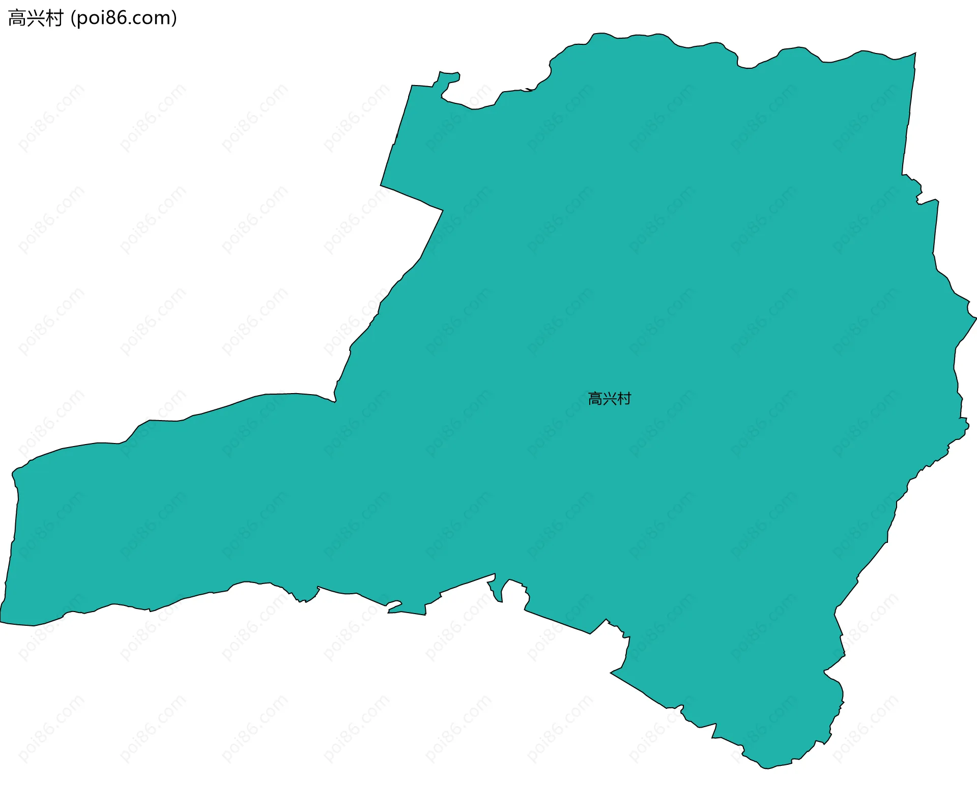 高兴村边界地图