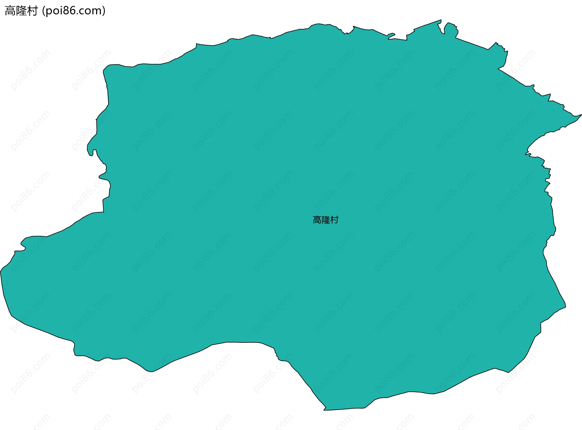 高隆村边界地图