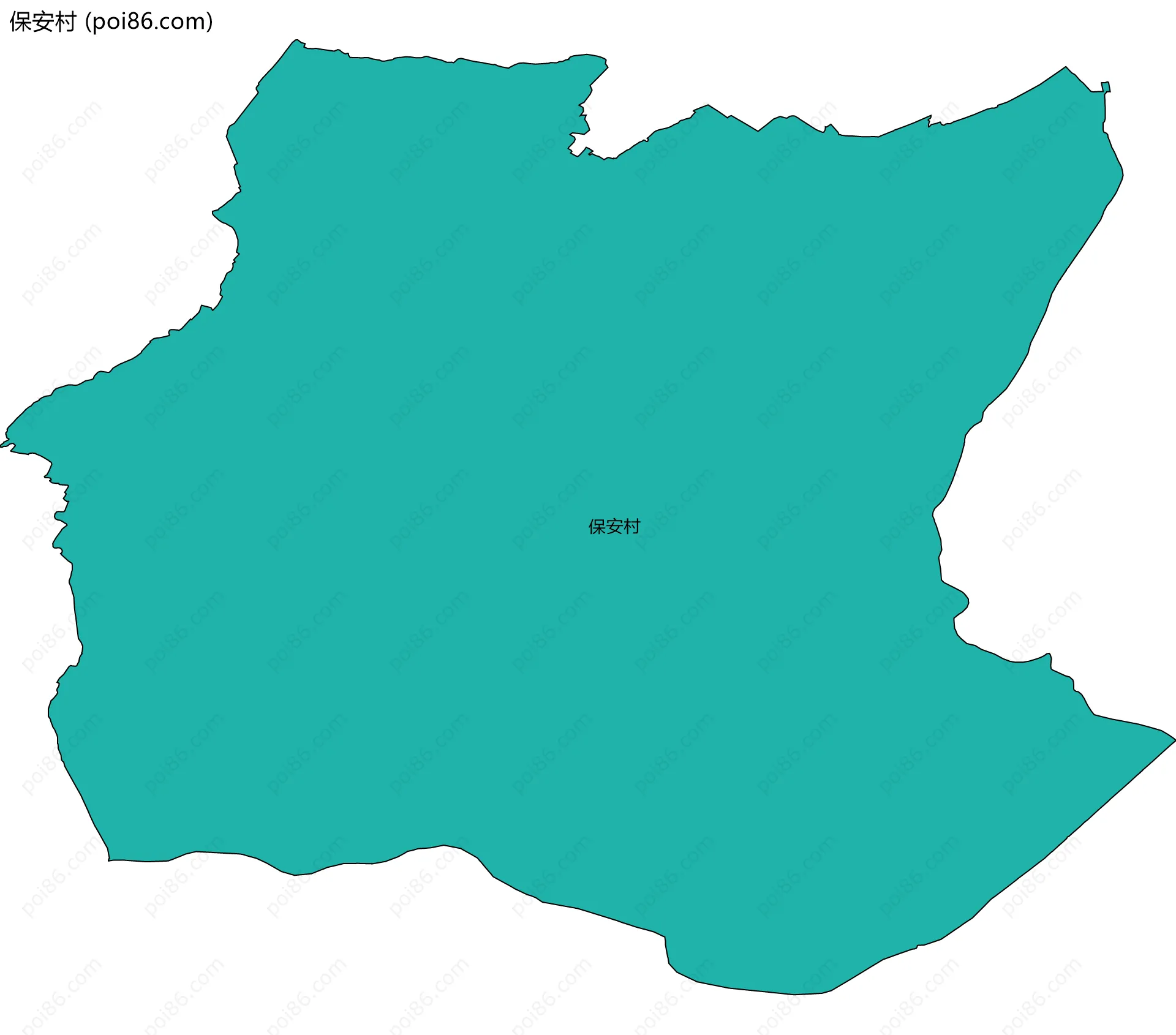 保安村边界地图