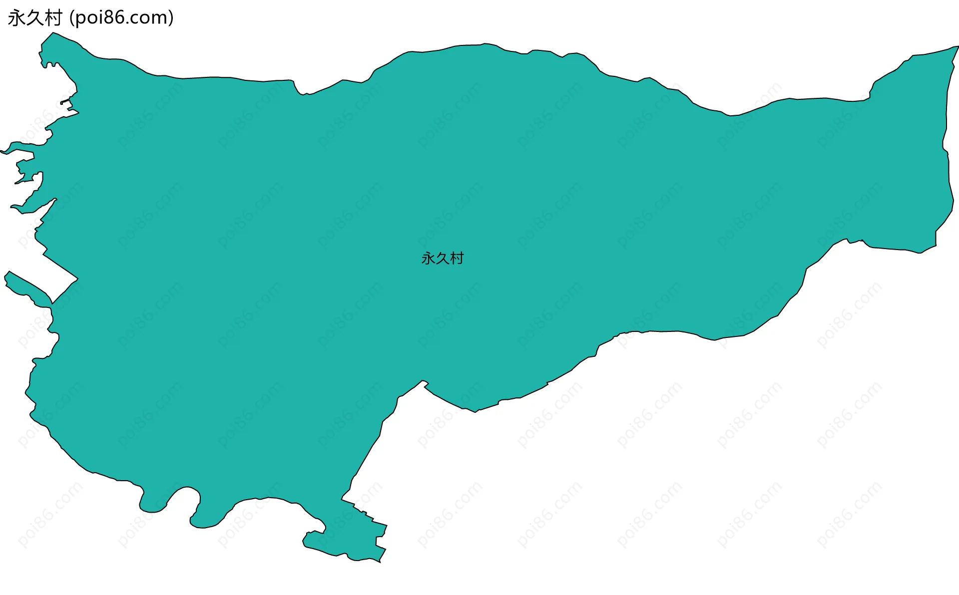 永久村边界地图
