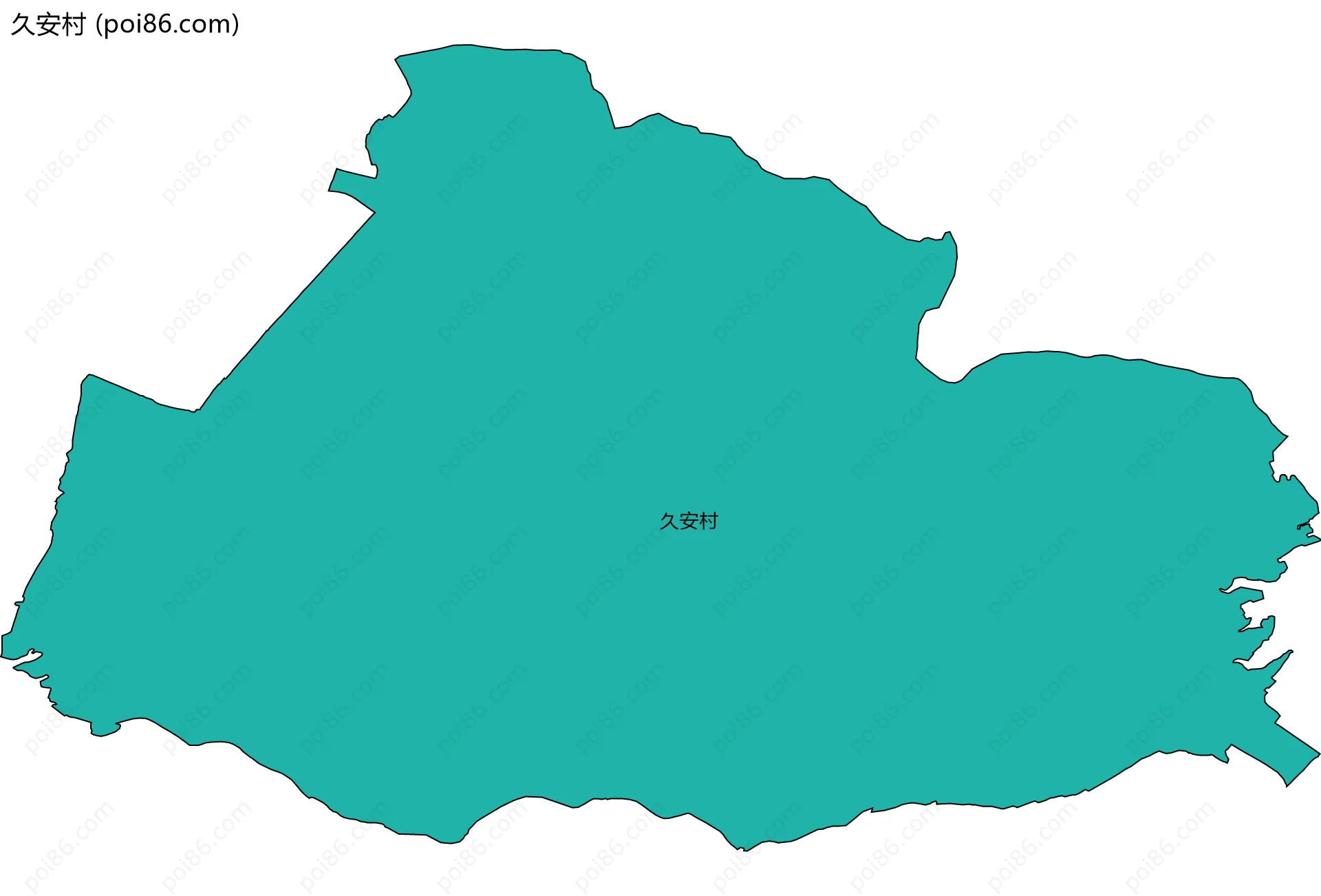 久安村边界地图
