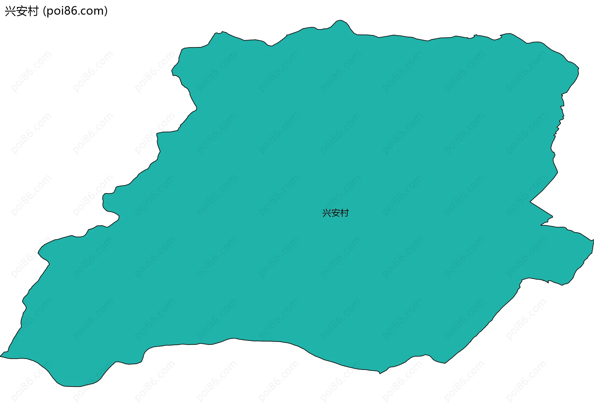 兴安村边界地图
