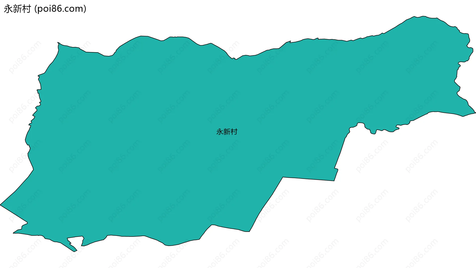 永新村边界地图