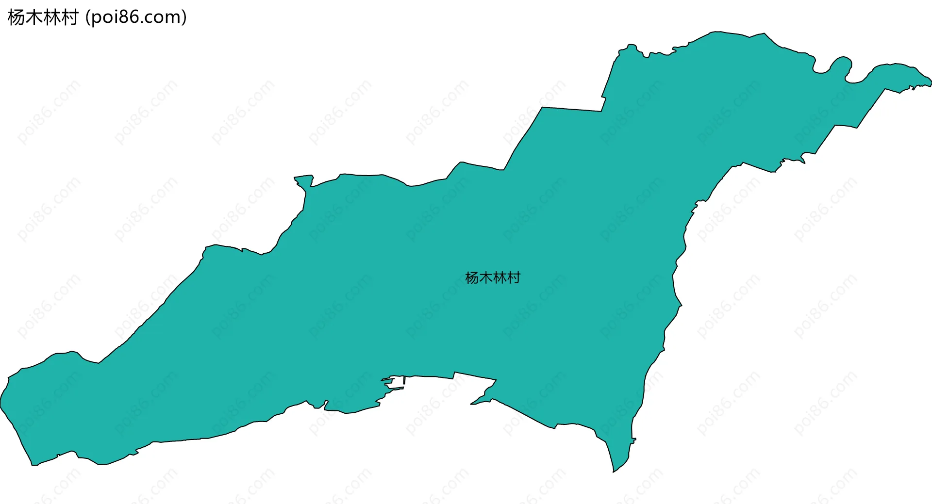 杨木林村边界地图