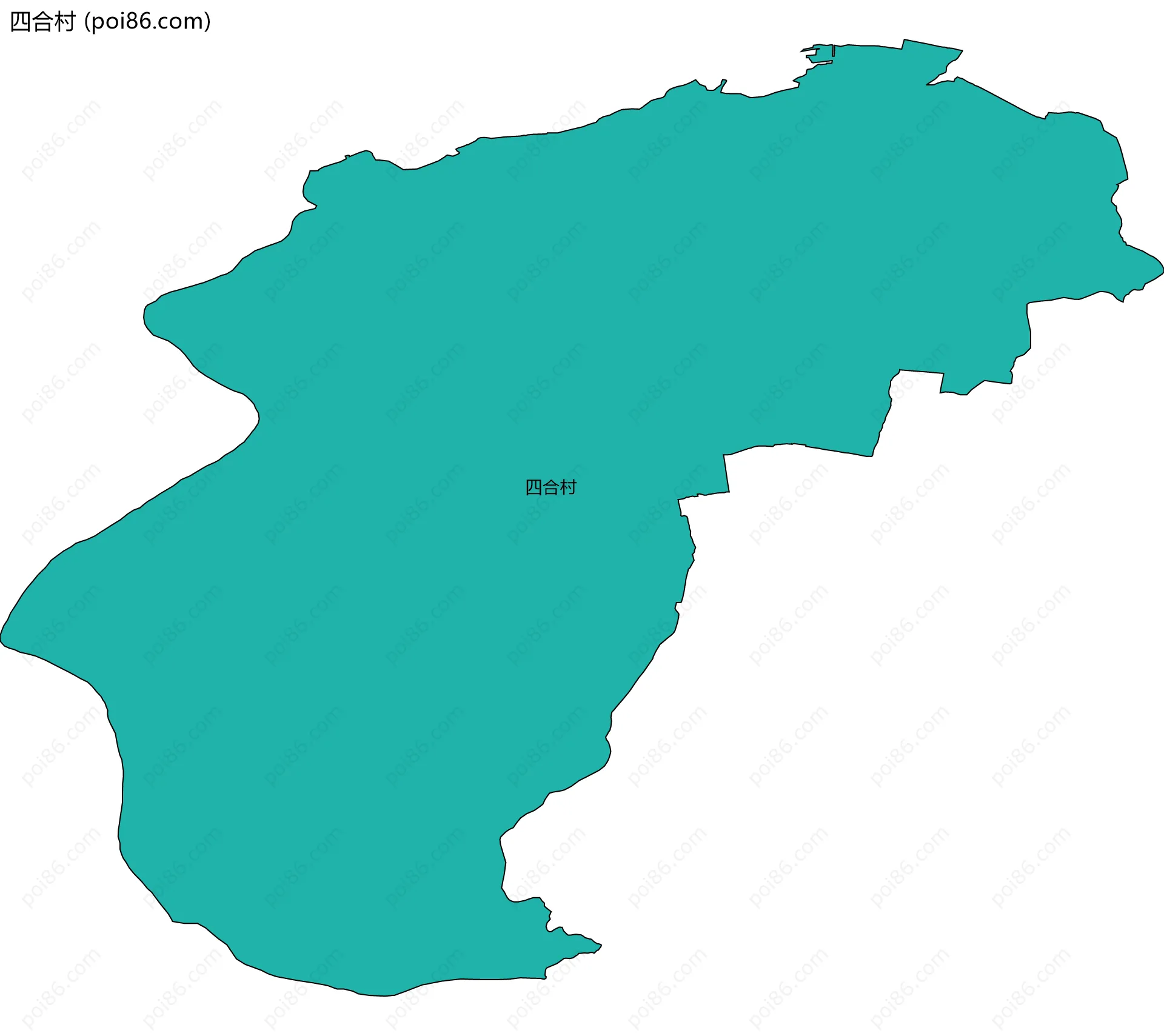 四合村边界地图
