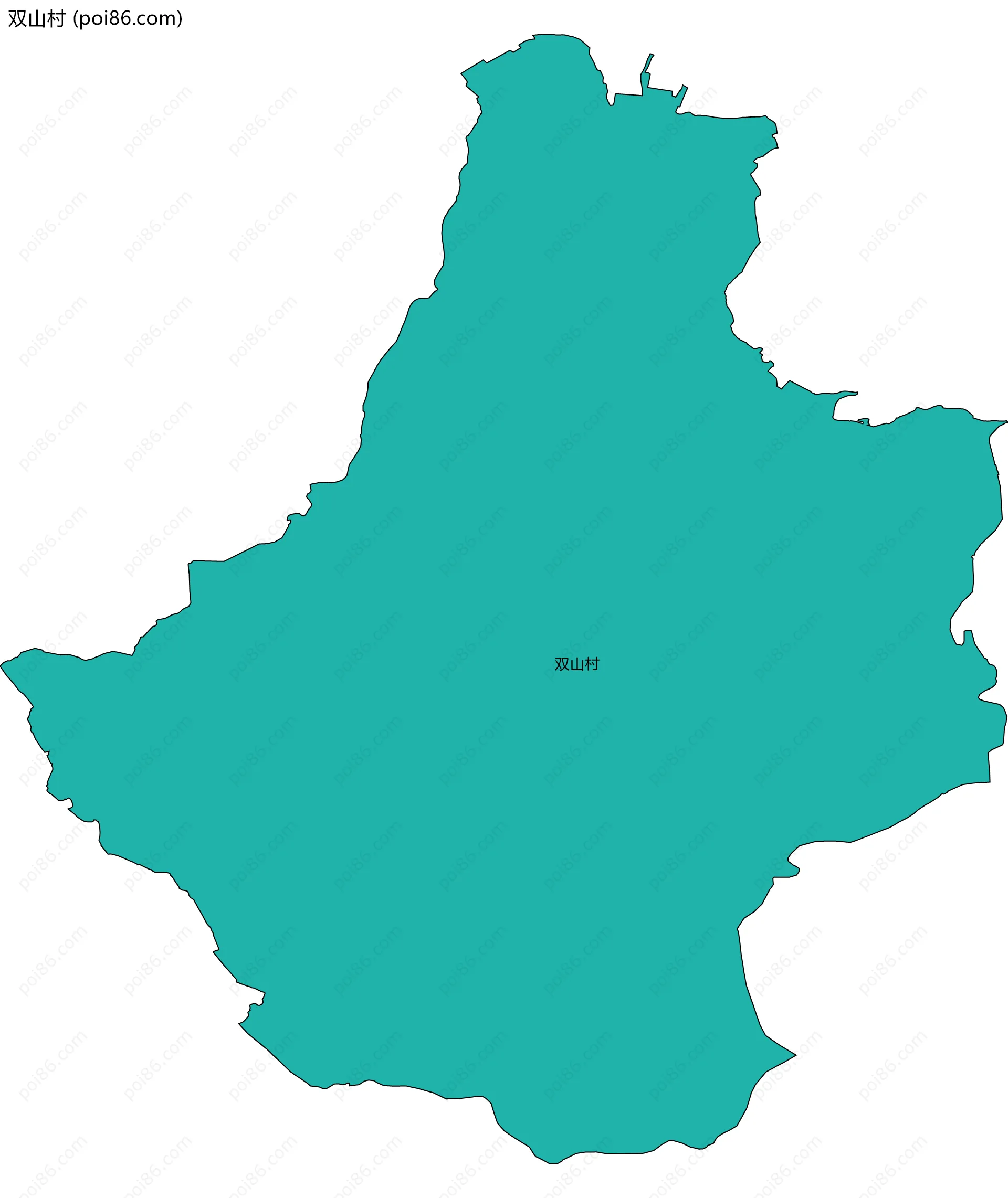 双山村边界地图