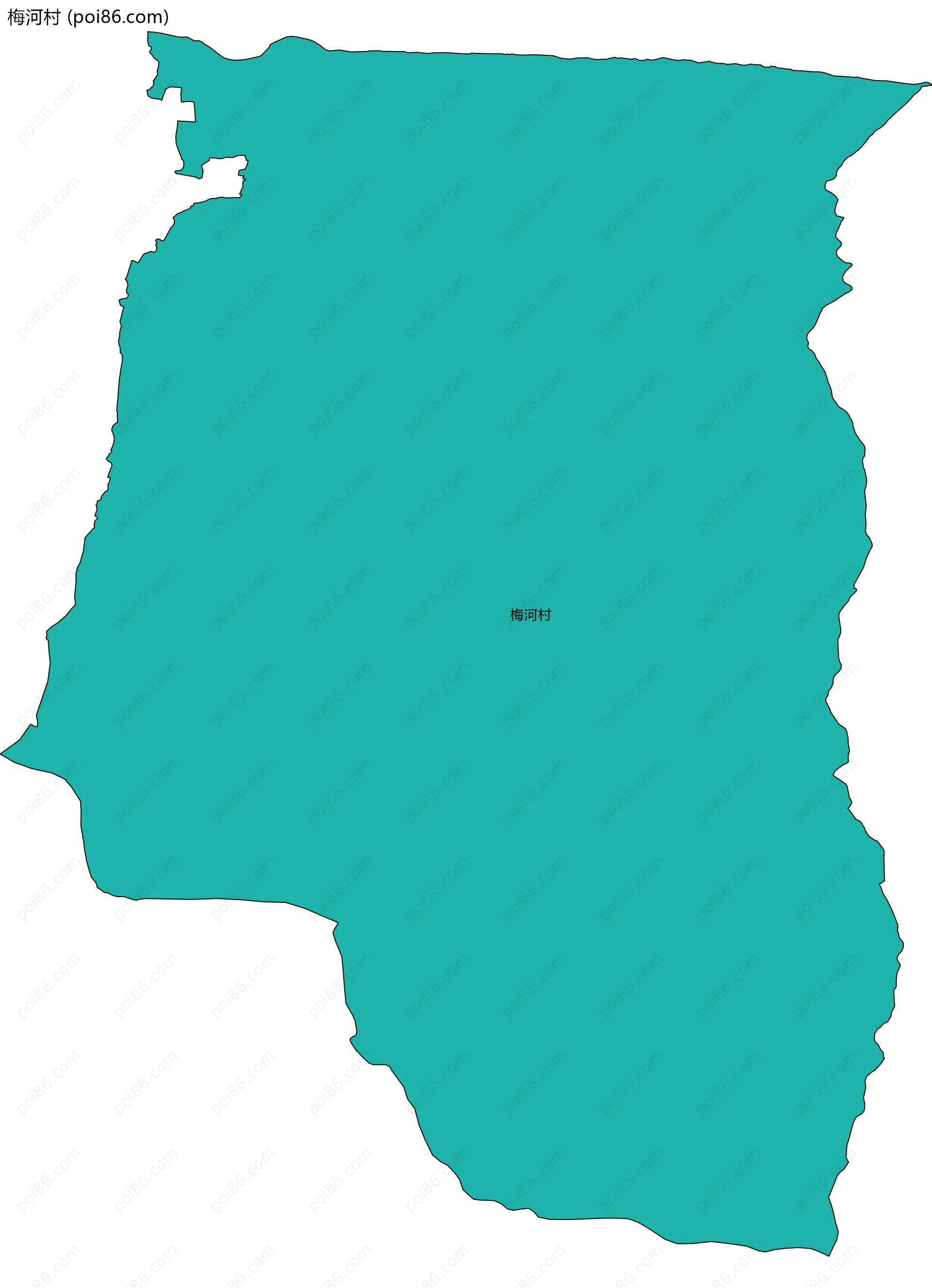 梅河村边界地图