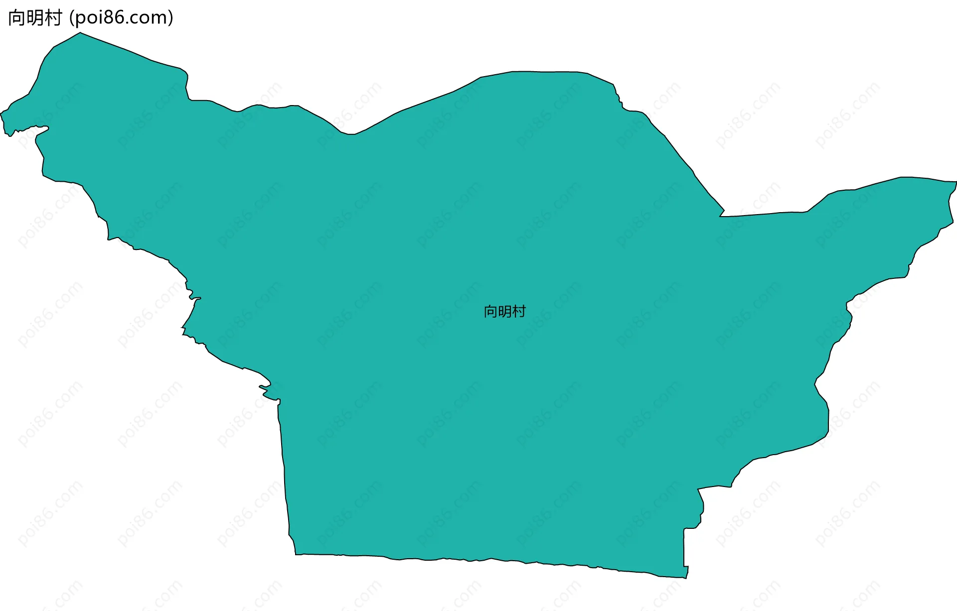 向明村边界地图