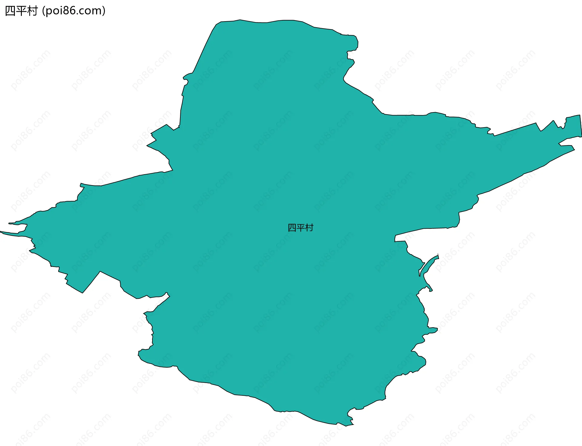 四平村边界地图