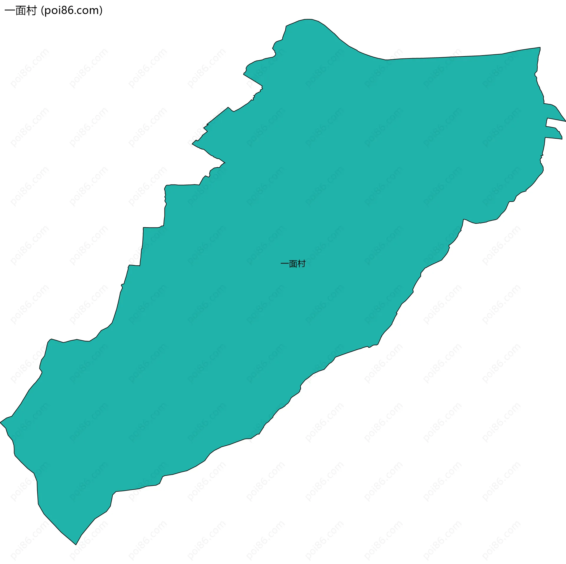 一面村边界地图