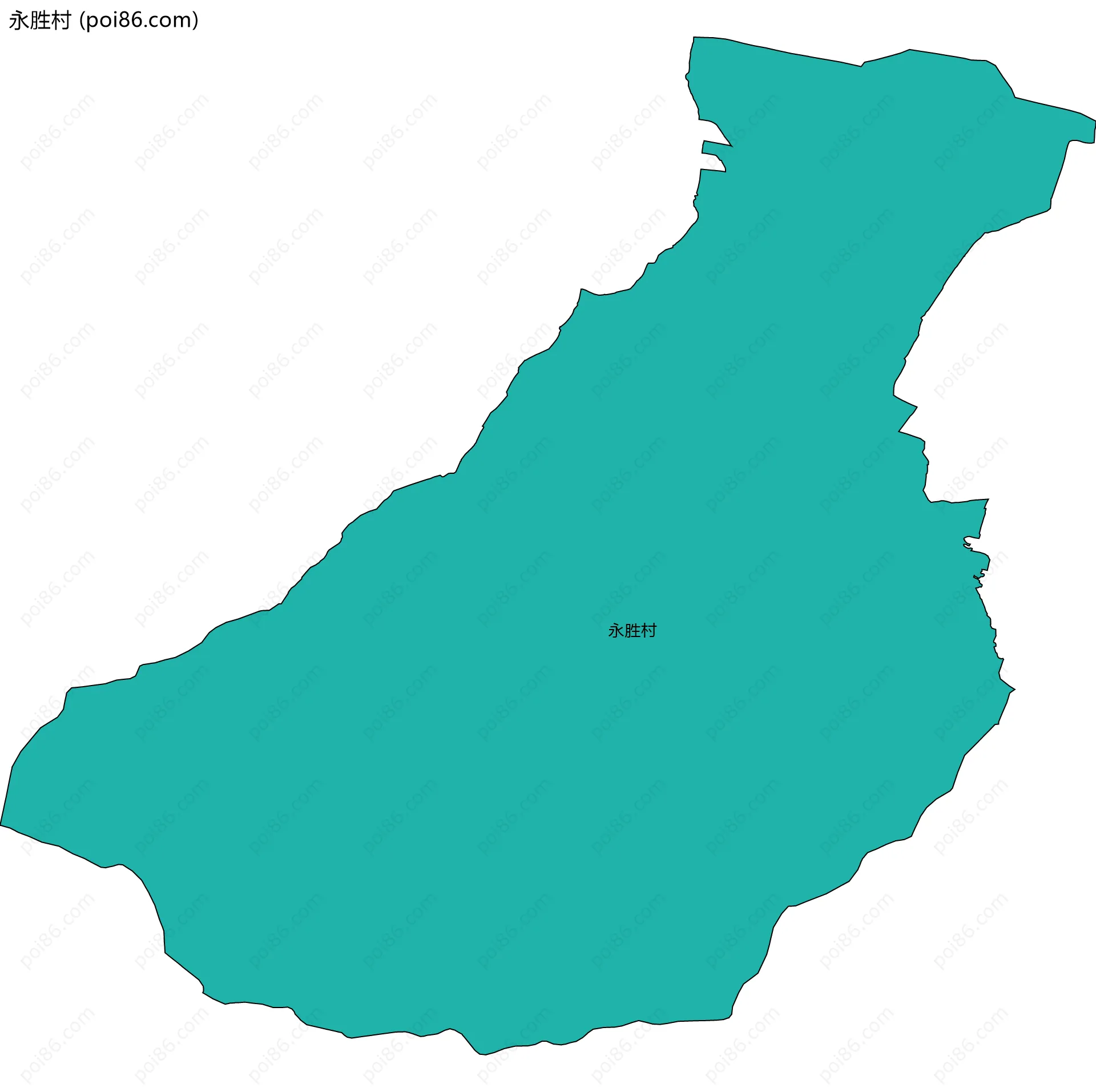 永胜村边界地图