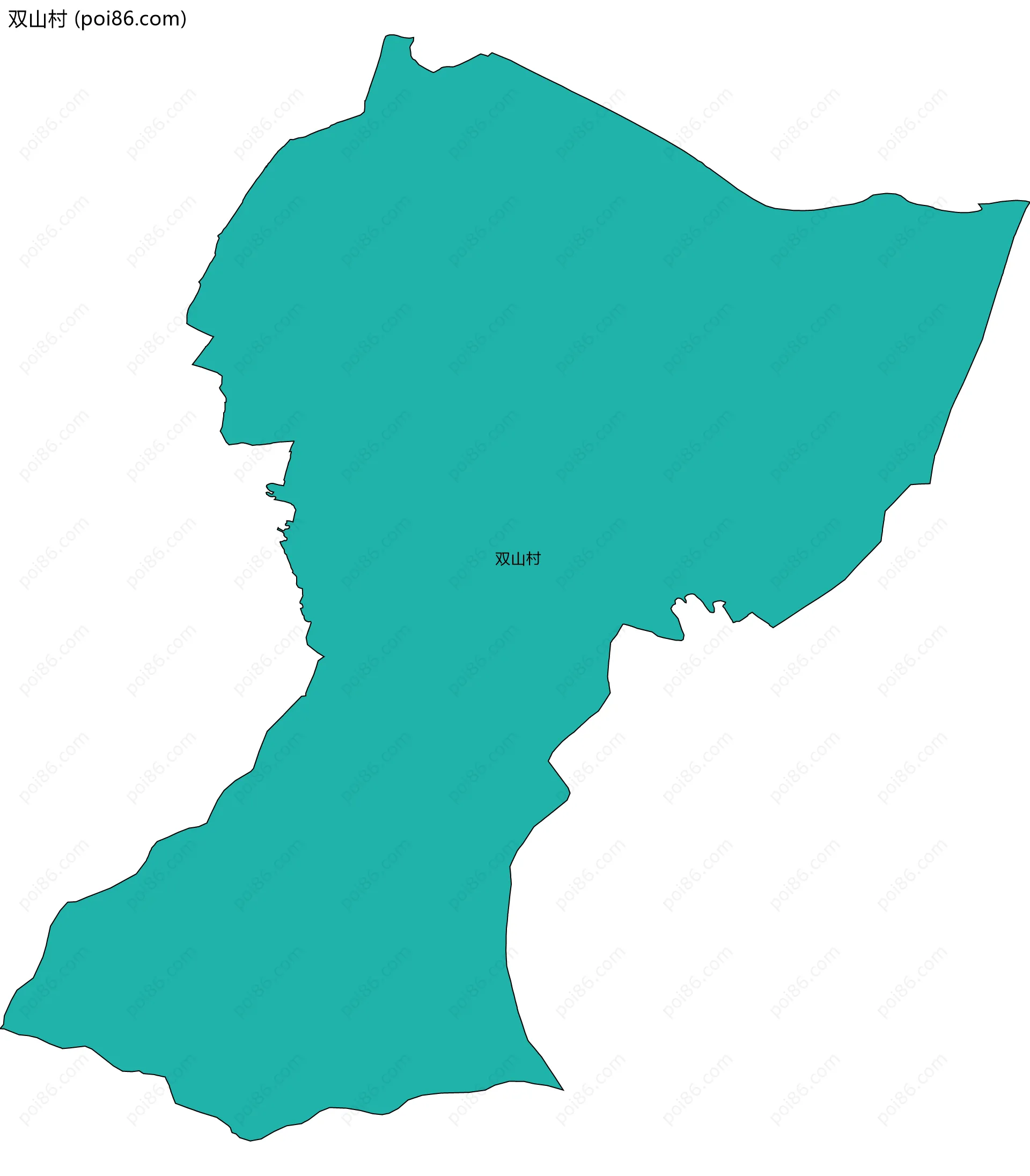 双山村边界地图