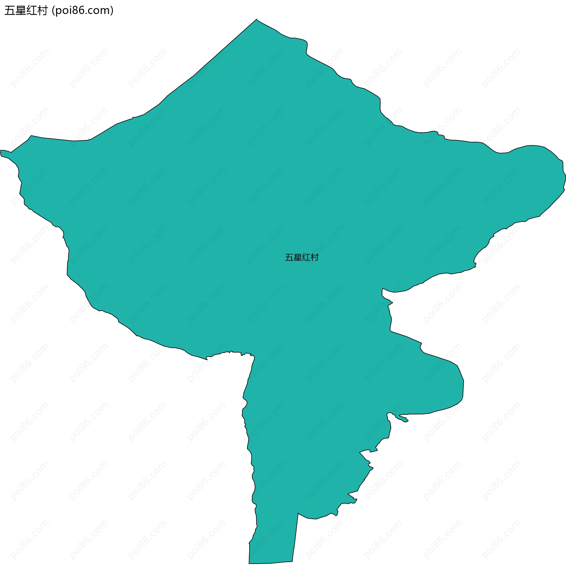 五星红村边界地图