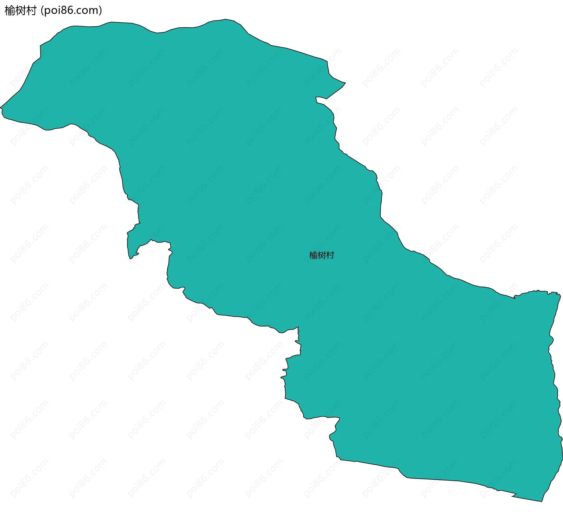 榆树村边界地图