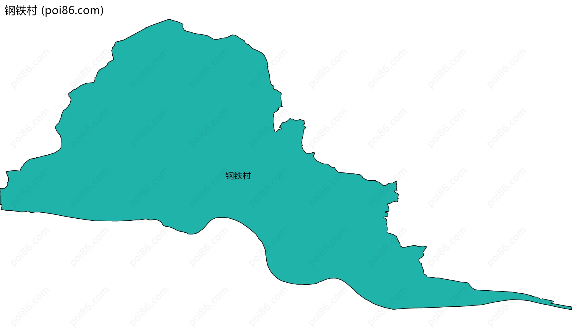 钢铁村边界地图