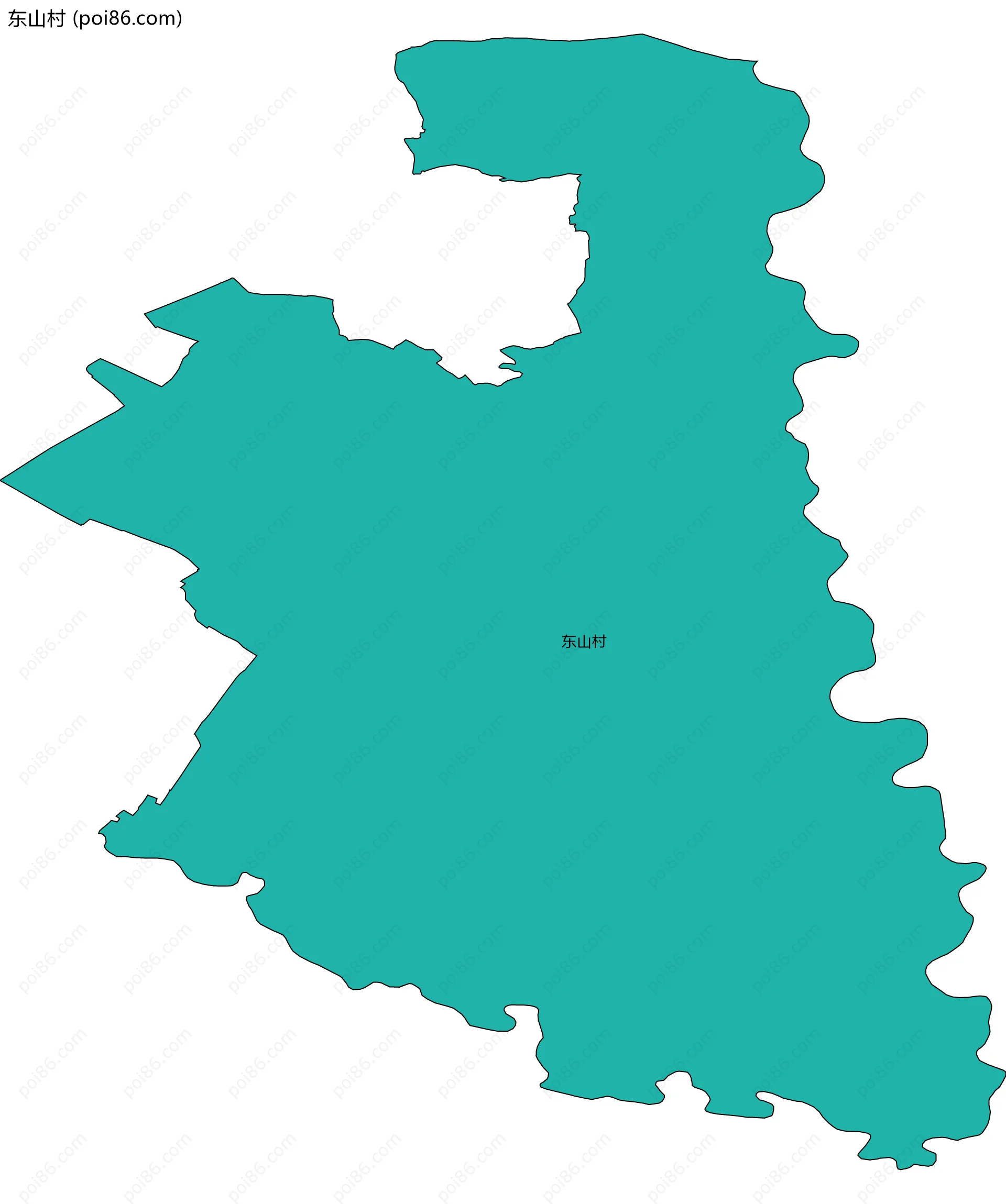 东山村边界地图