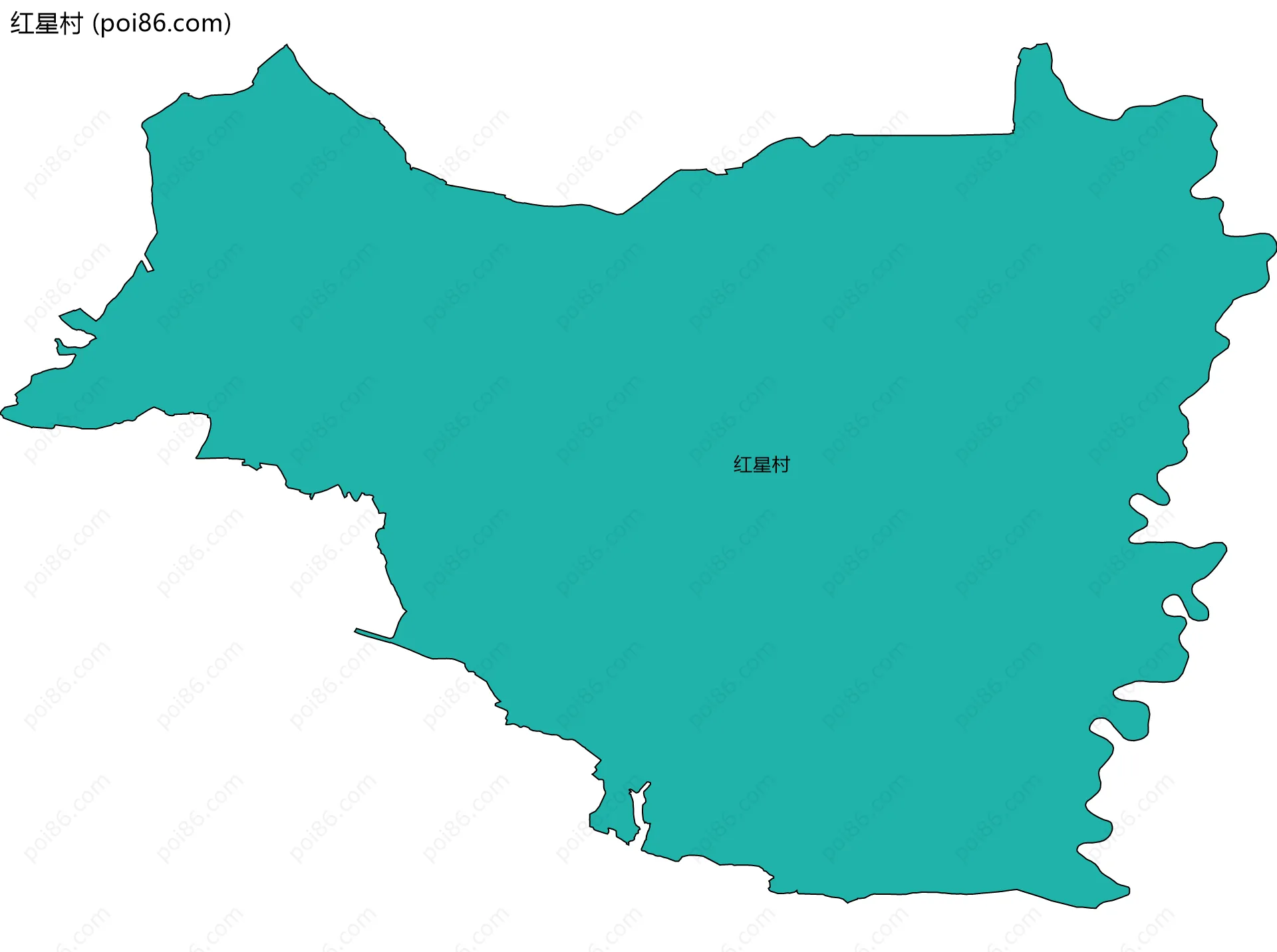 红星村边界地图