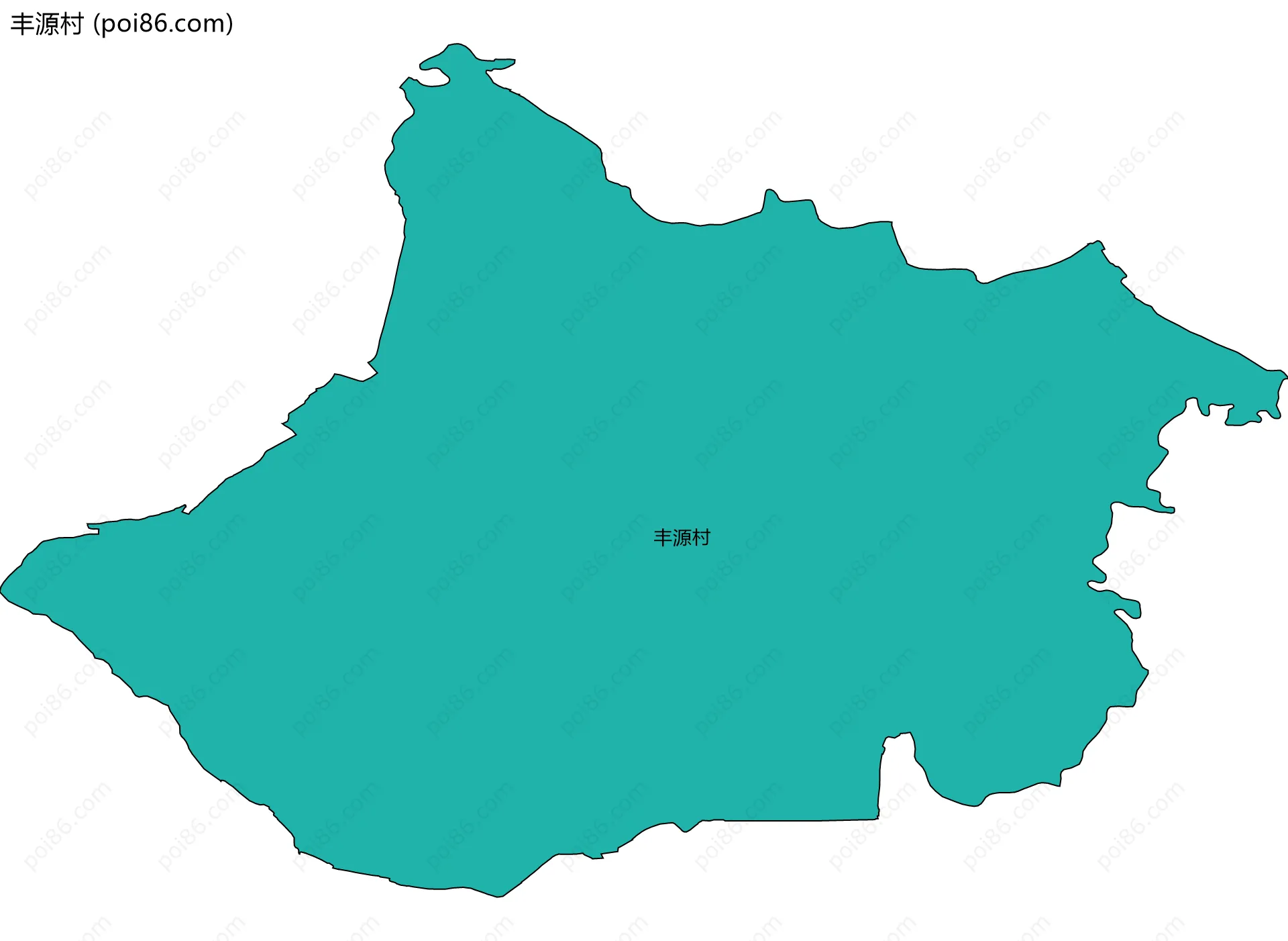 丰源村边界地图