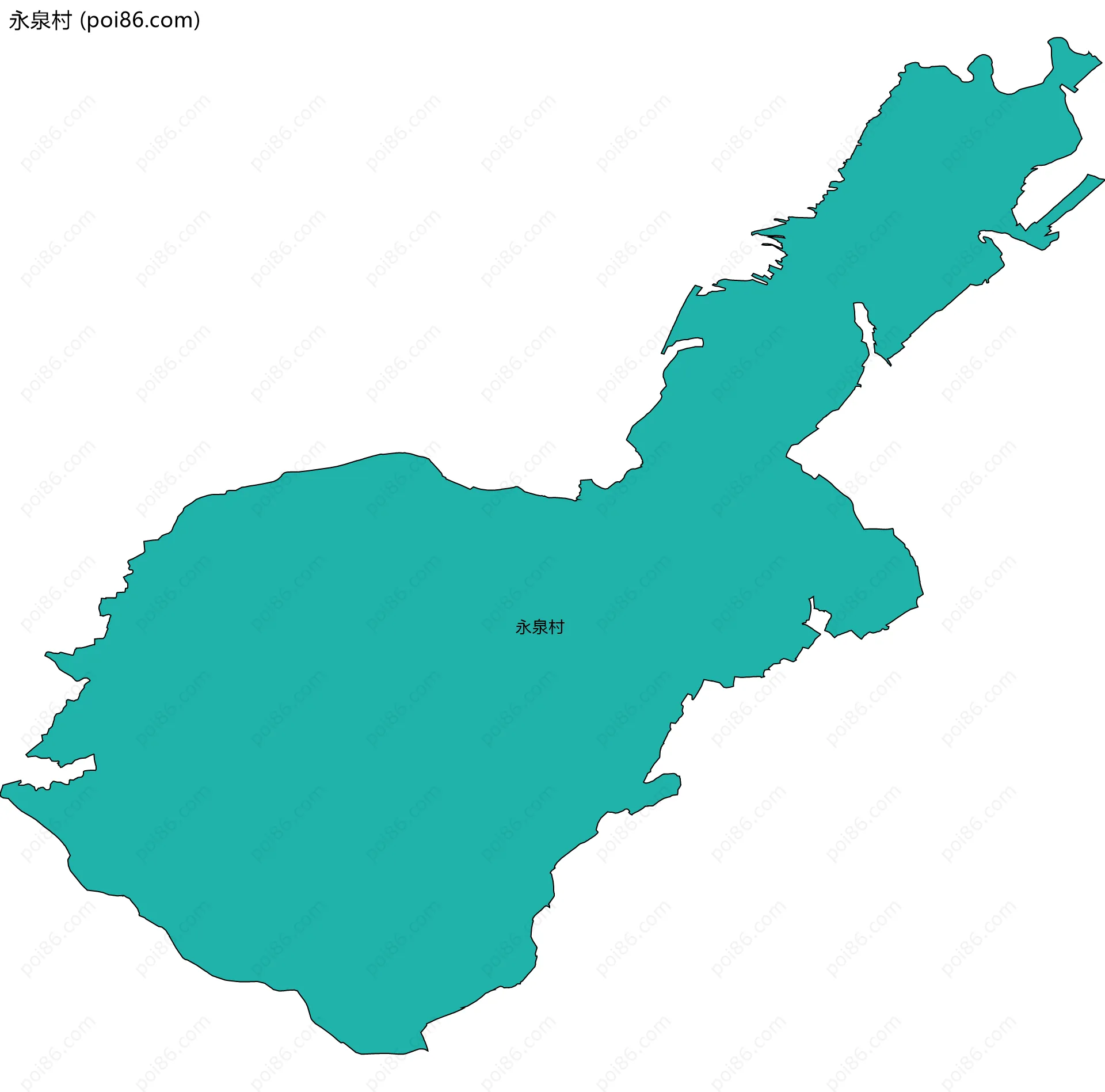 永泉村边界地图