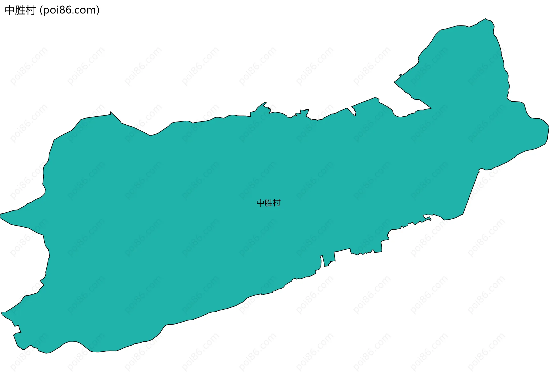 中胜村边界地图