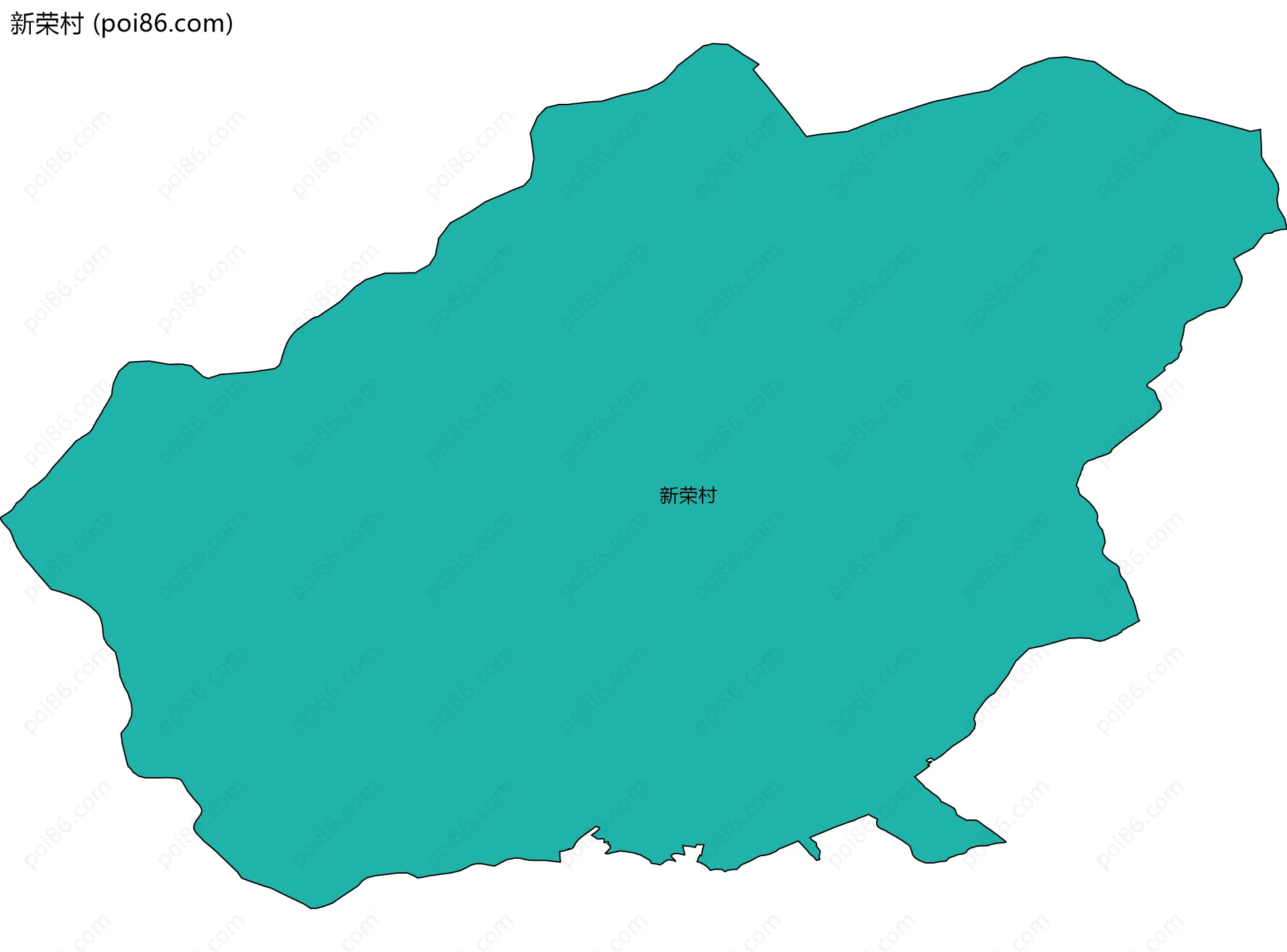 新荣村边界地图