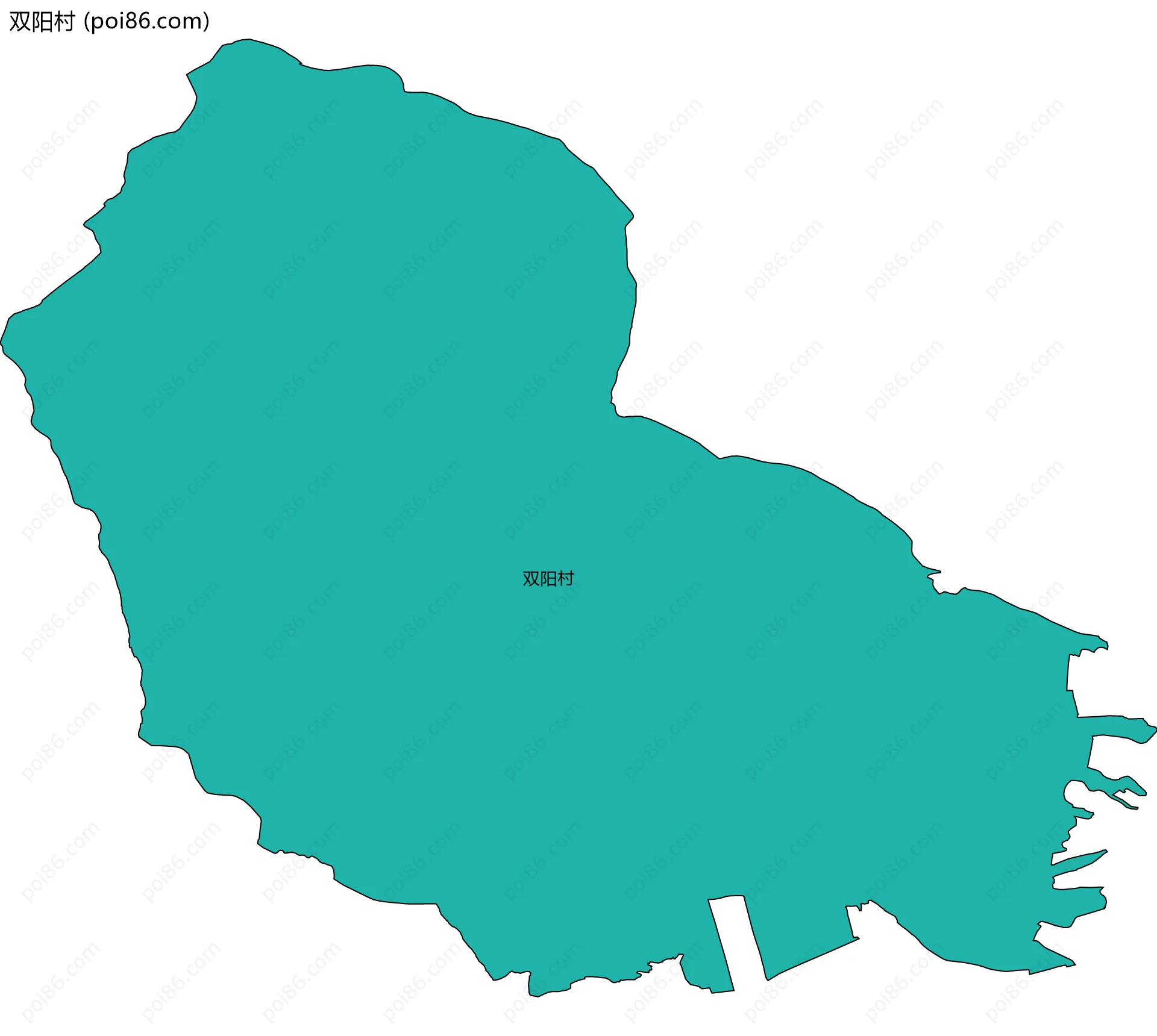 双阳村边界地图