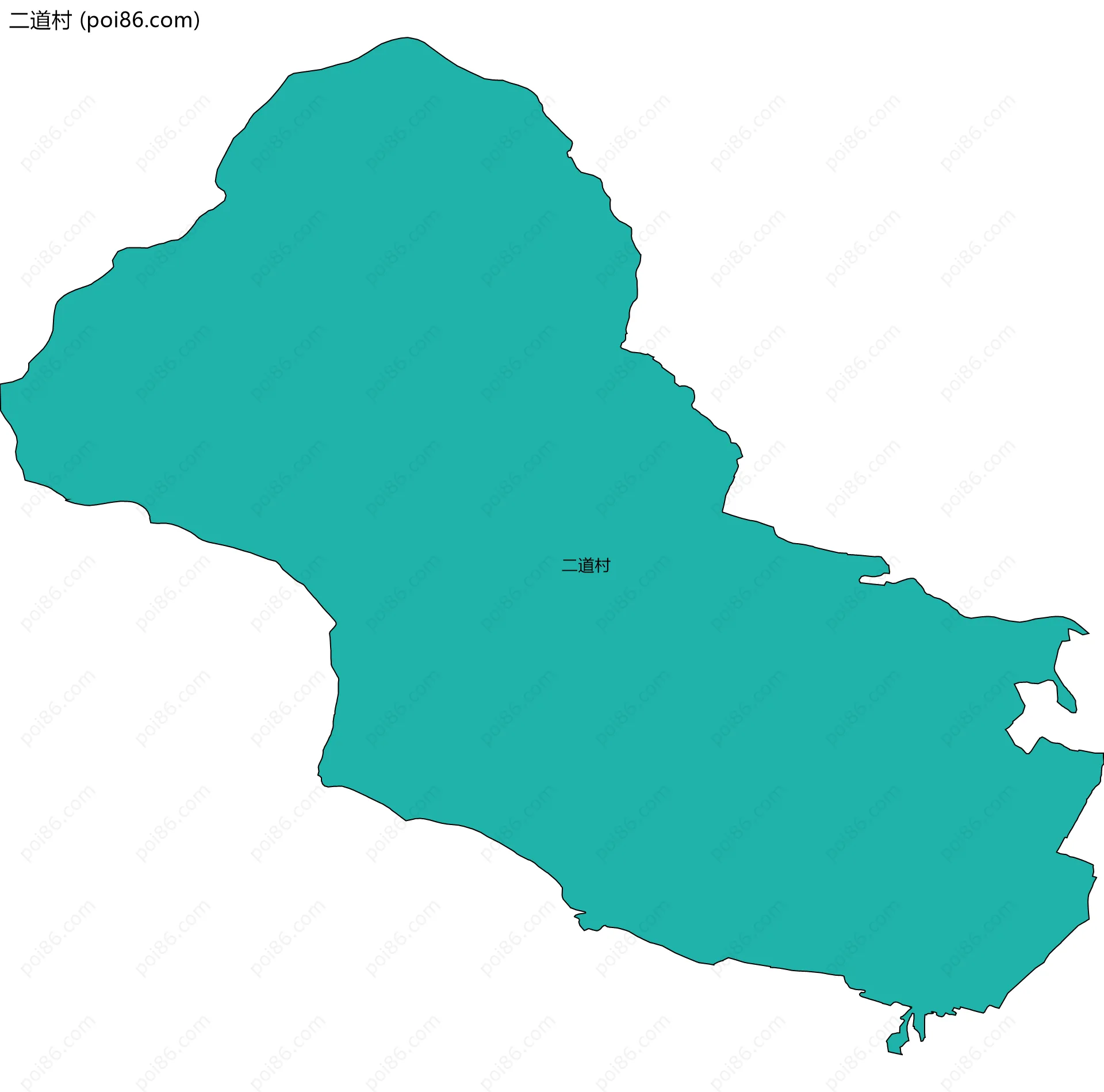 二道村边界地图