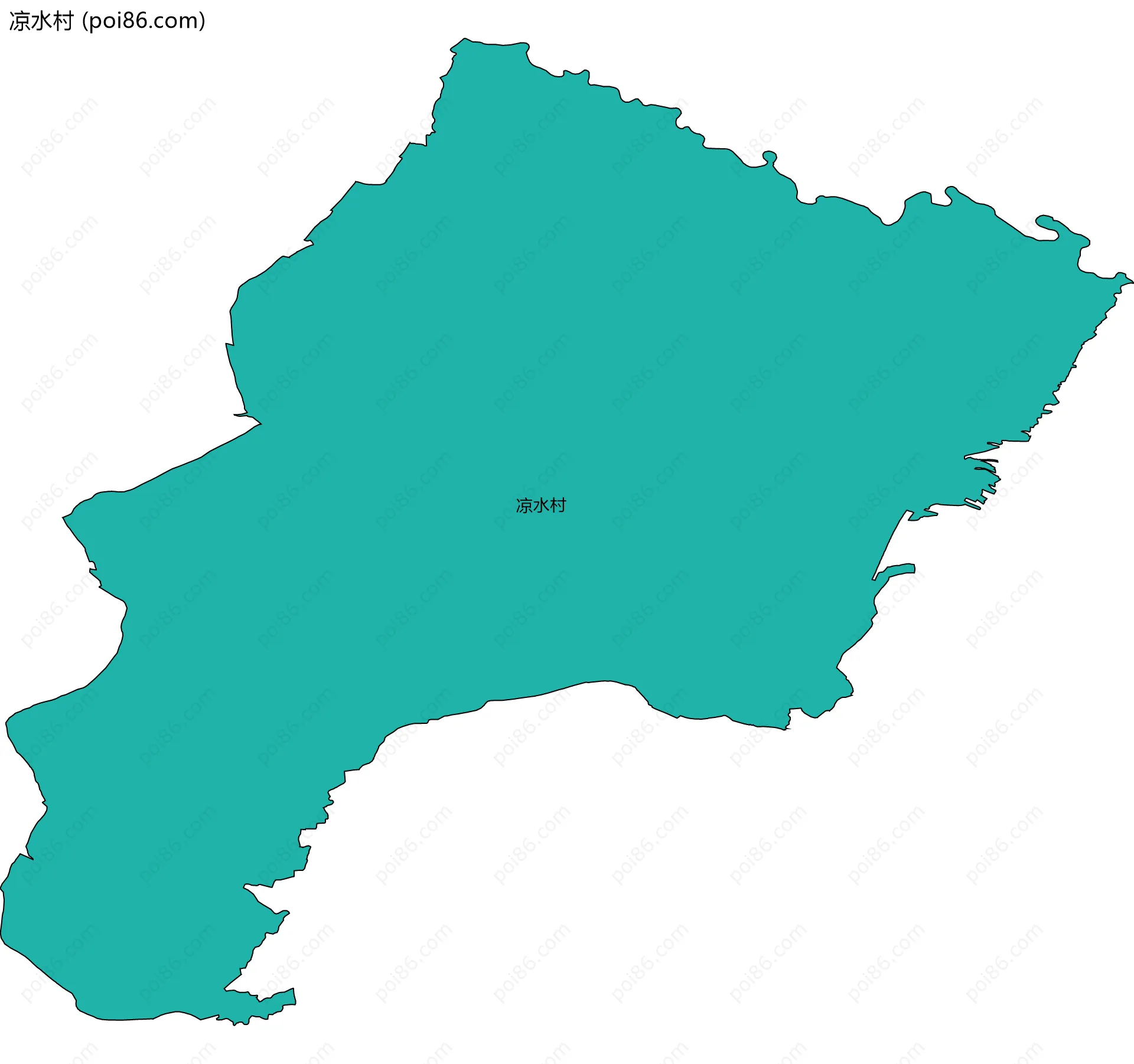 凉水村边界地图