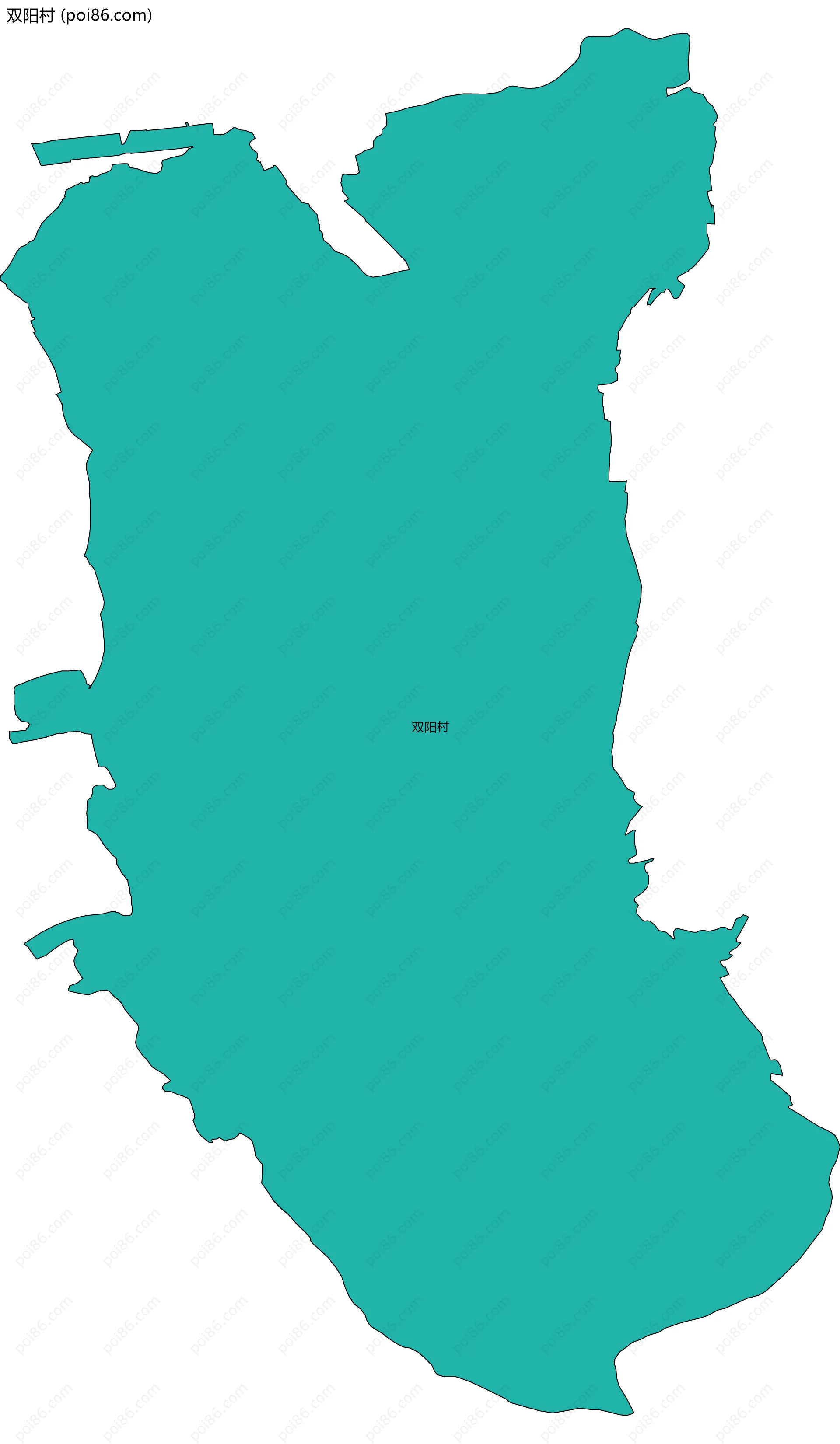 双阳村边界地图