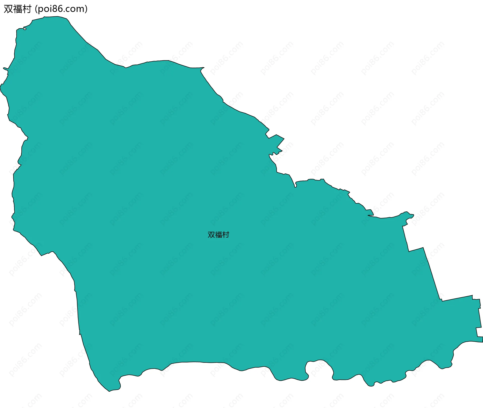 双福村边界地图