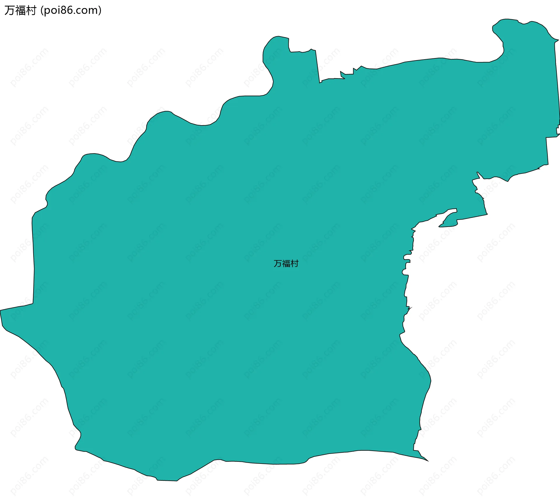 万福村边界地图