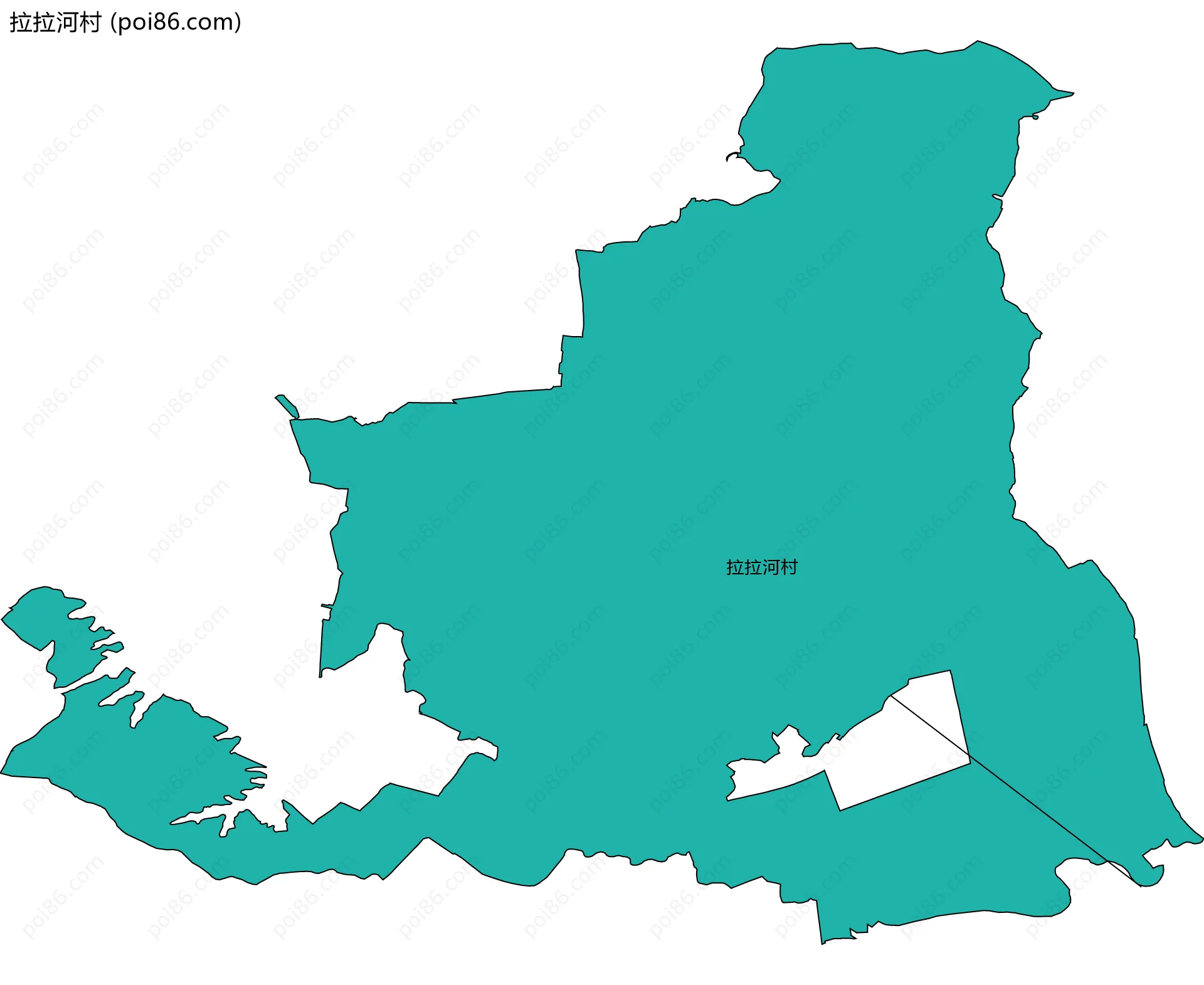 拉拉河村边界地图