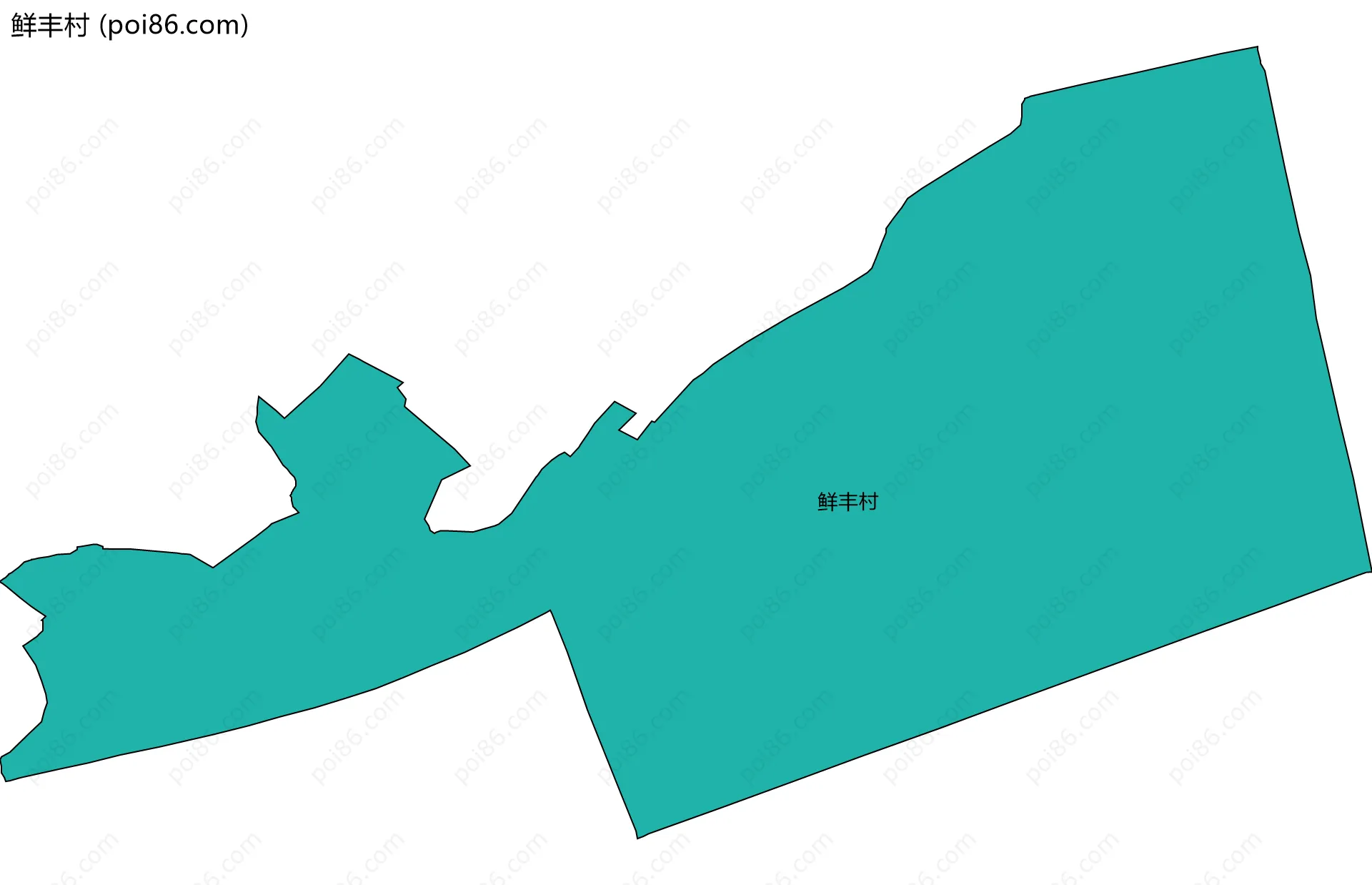 鲜丰村边界地图