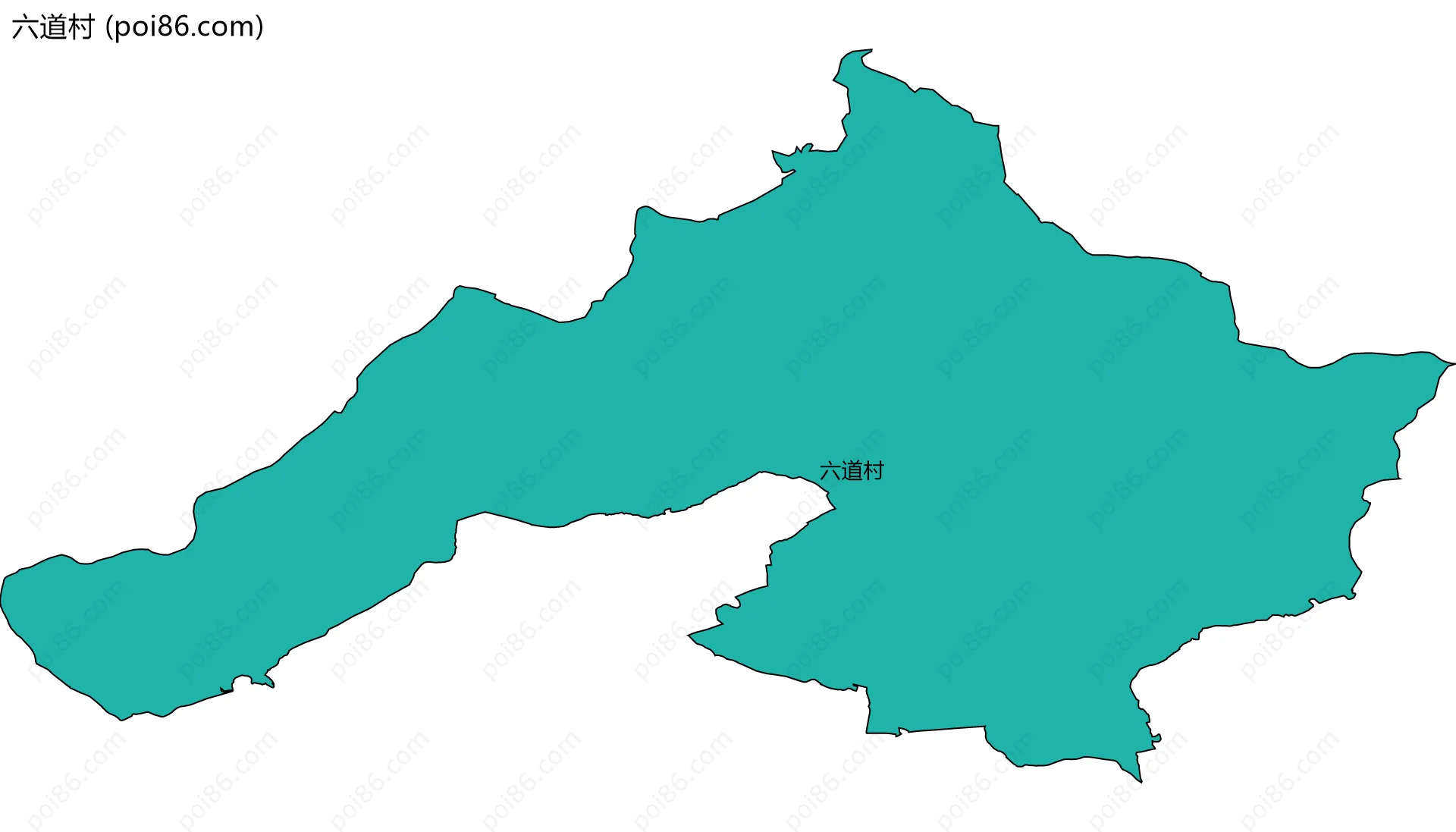 六道村边界地图